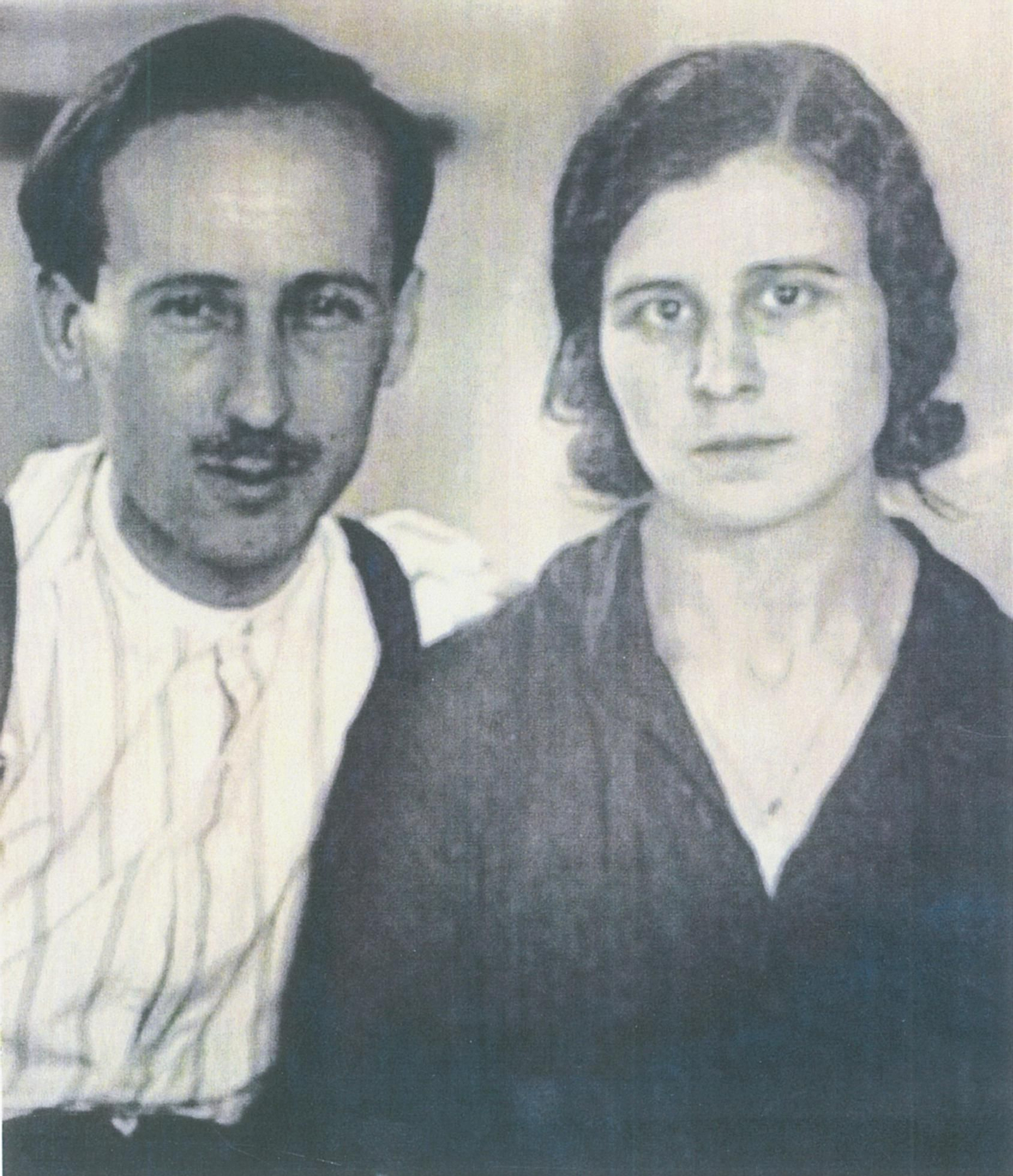 Juan Cristóbal con su esposa, Juana Granel