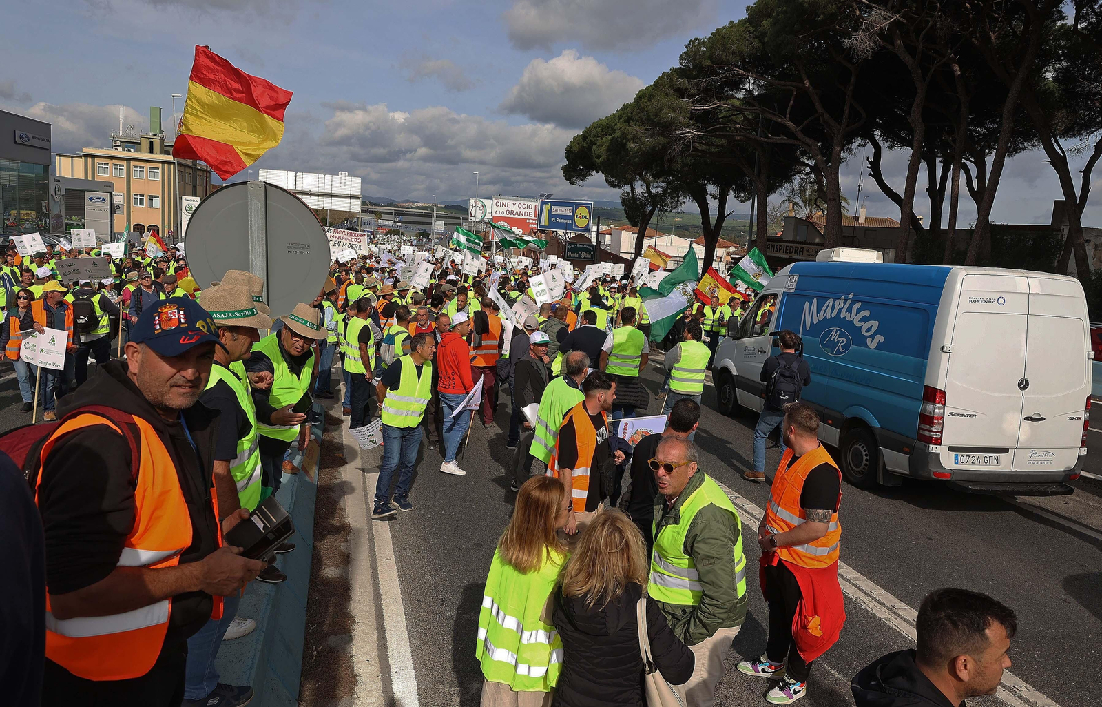 Imágenes de las protestas de los agricultores en Algeciras