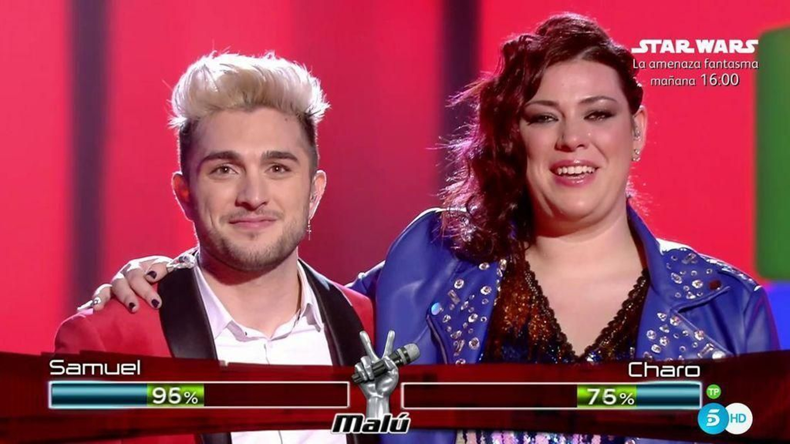 Samuel Cuenda, feliz, mientras subía su porcentaje.