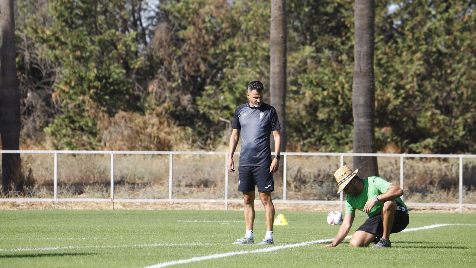 Iván Ania, durante la sesión de este miércoles en la Ciudad Deportiva.