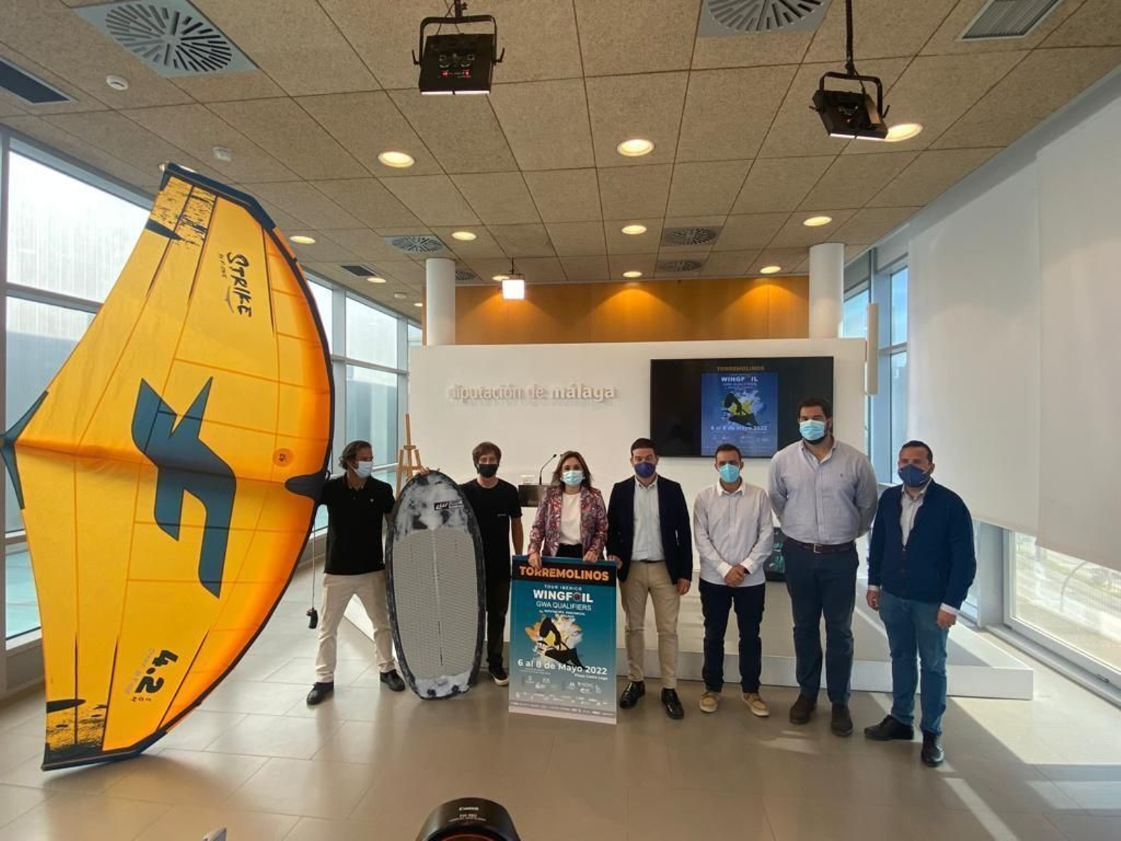 Presentación  en la sede de la Diputación de la prueba de Wingfoil en Torremolinos.