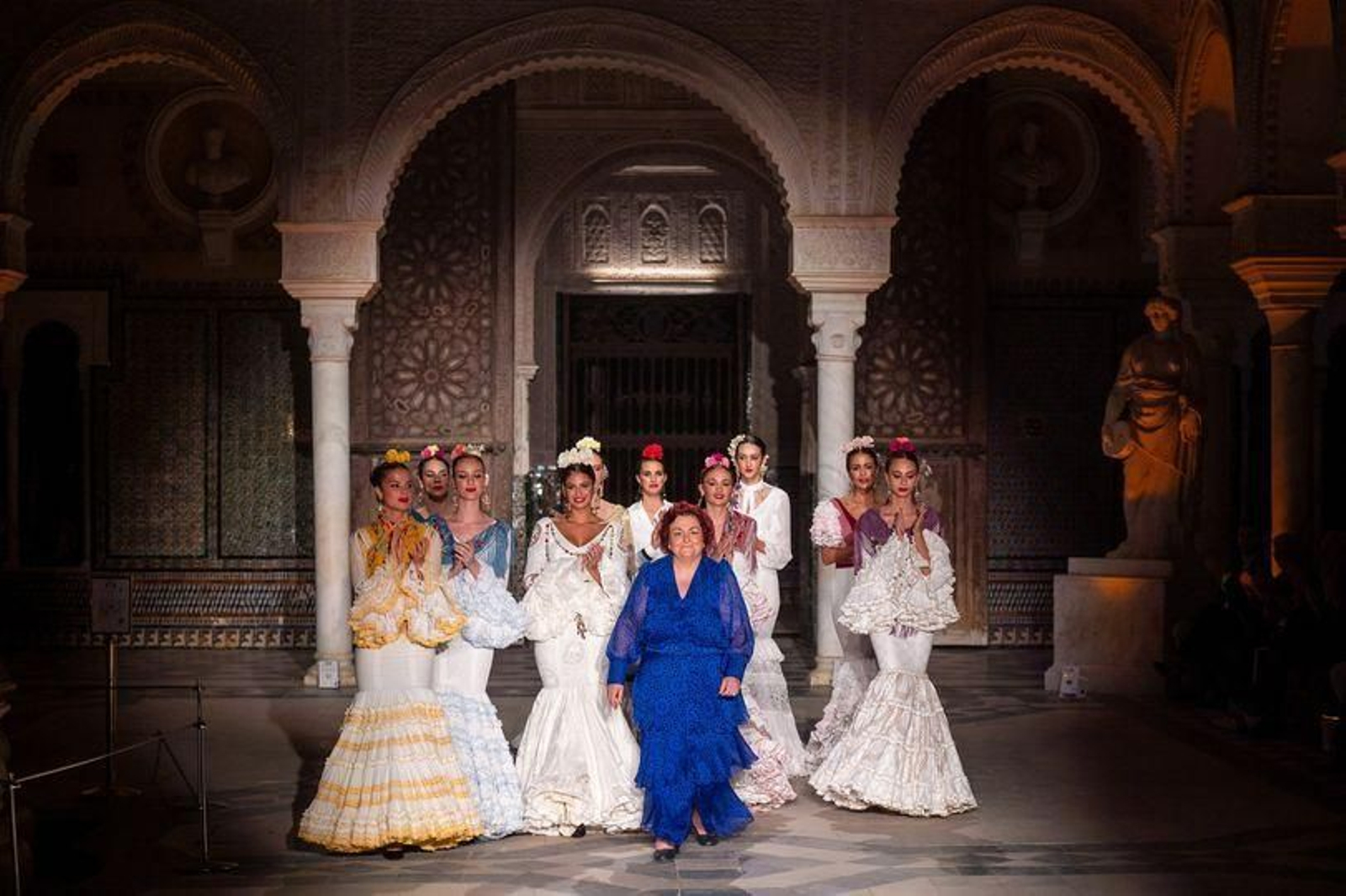 Carmen Acedo con la colección cápsula presentada en la inauguración de We Love Flamenco 2023.