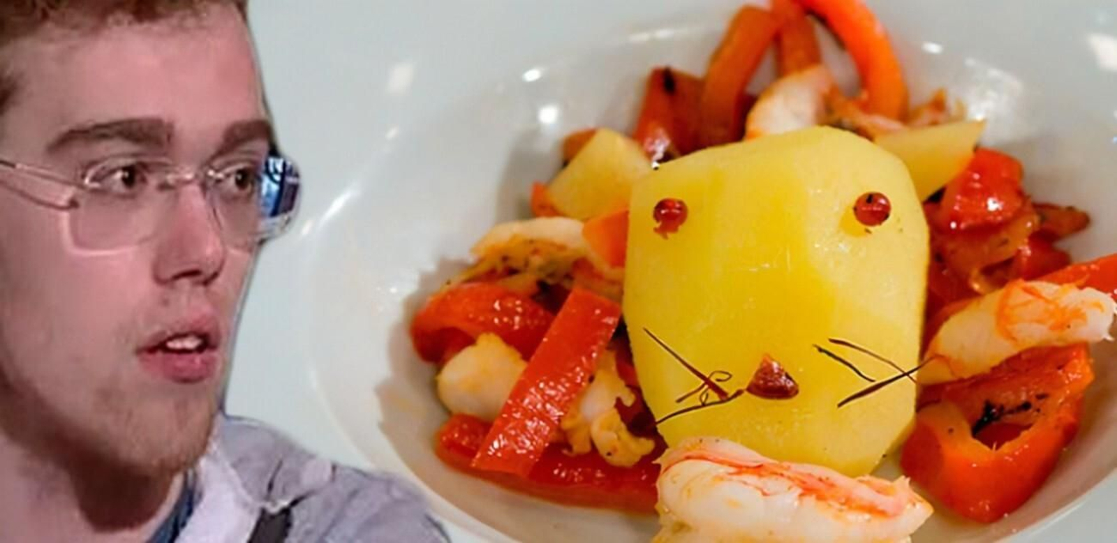 Alberto, junto a su mítico 'León come gamba', que hizo historia (para mal) en 'MasterChef'.