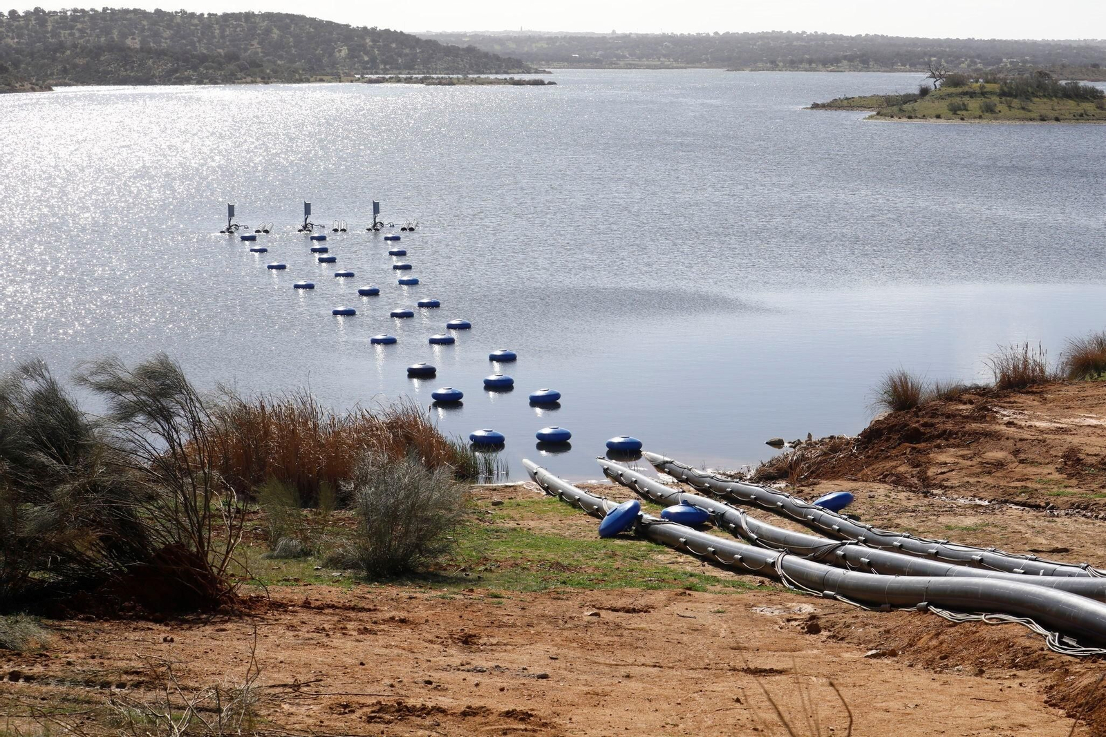 El inicio del trasvase de agua de La Colada a Sierra Boyera, en imágenes