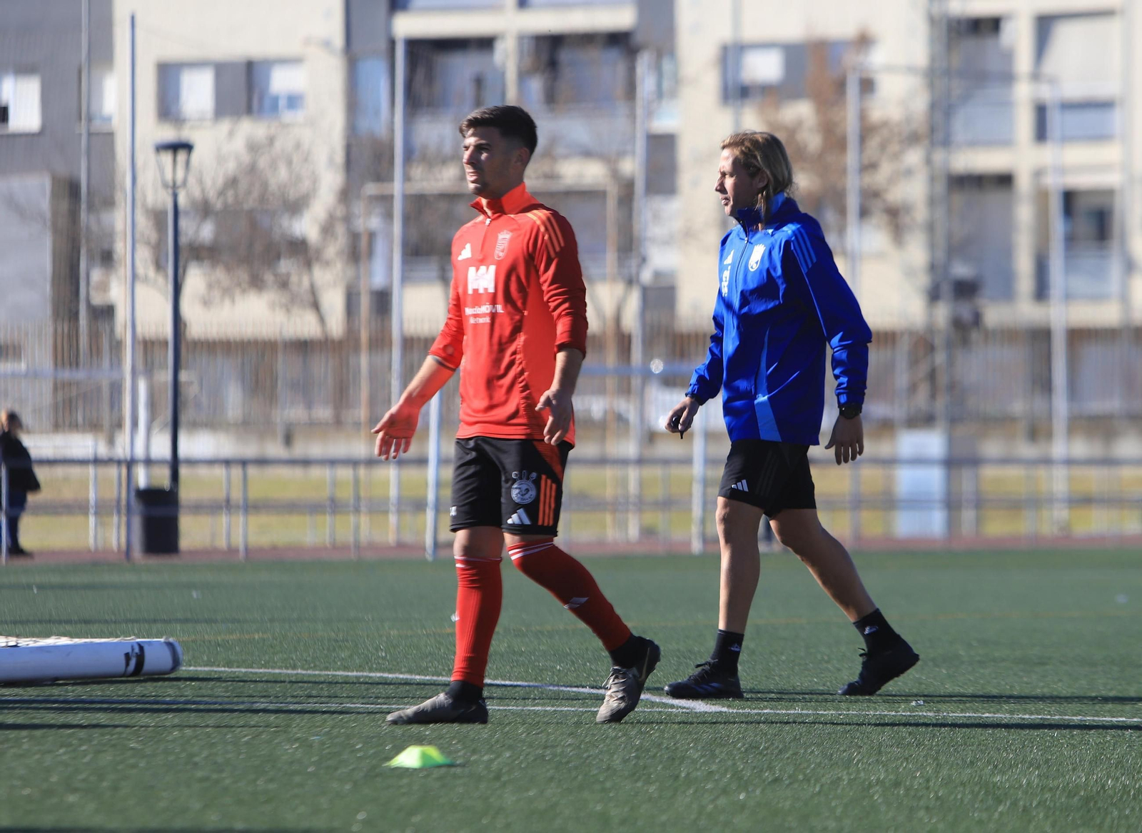 Misffut y Checa, en un entrenamiento de la pasada semana. Misffut y Checa, en un entrenamiento de la pasada semana.