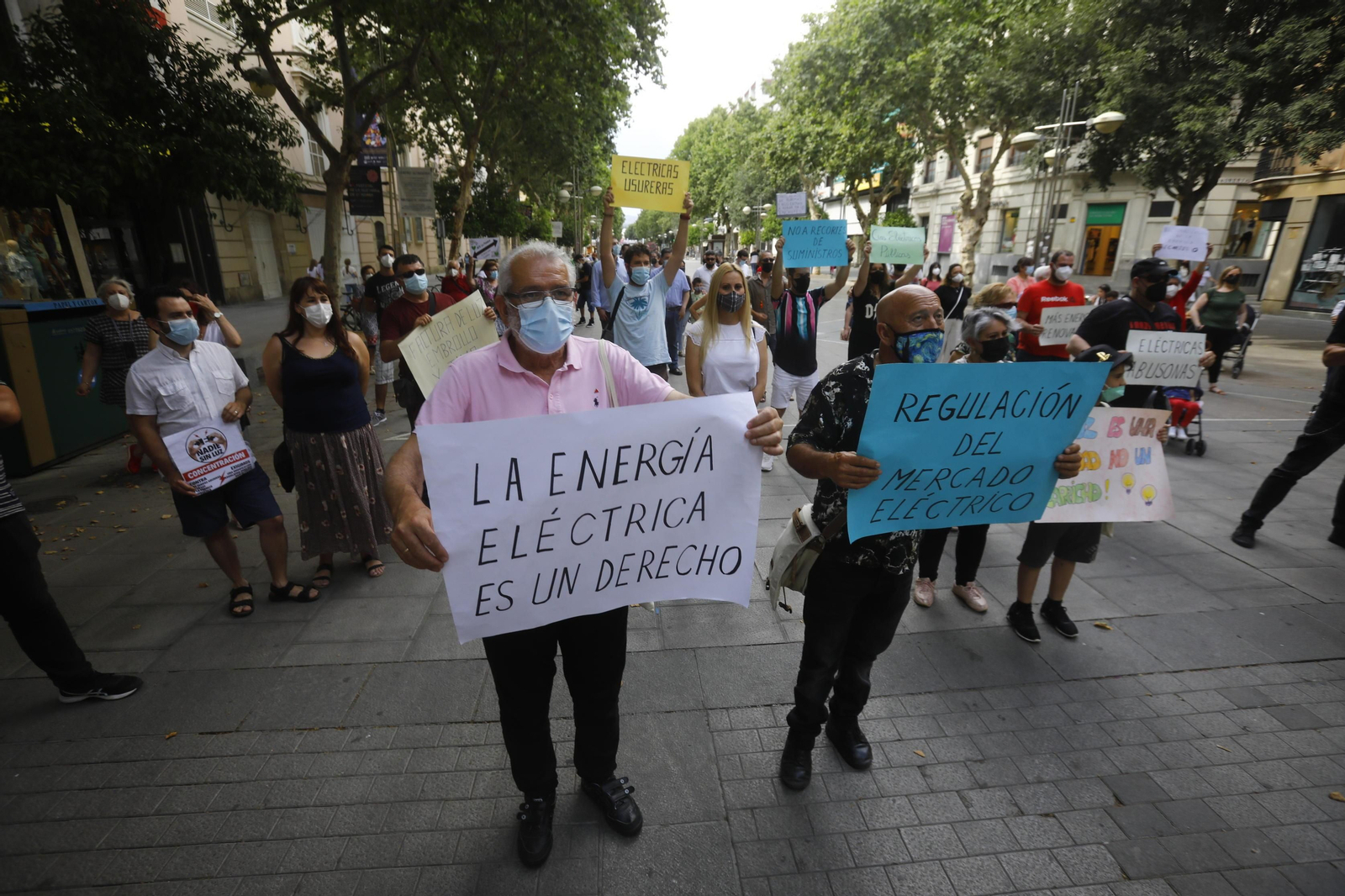 La manifestación en Córdoba contra la nueva tarifa de la luz, en imágenes