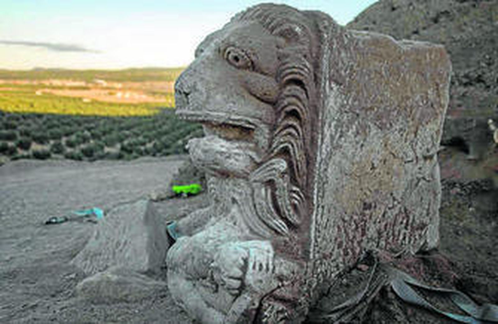 Un león hallado en la ciudad ibero-romana de Cástulo, en Linares.
