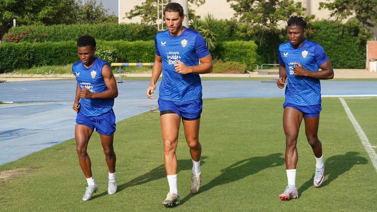 Ramazani, Babic y El Bilal, durante su etapa en Almería.