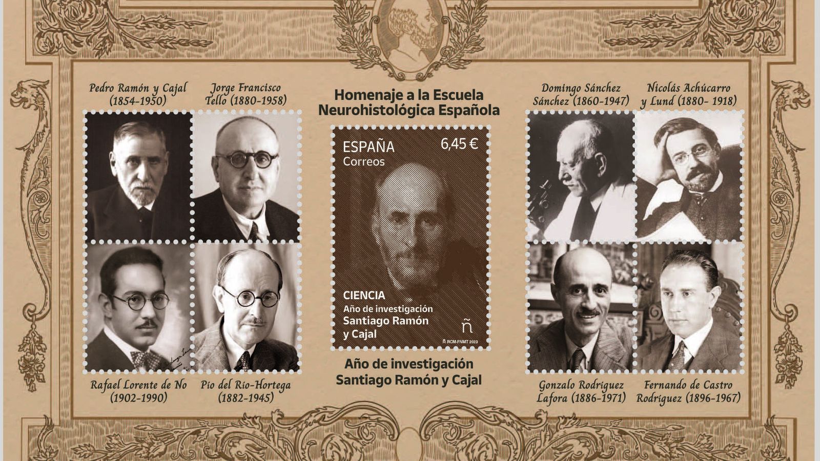 Homenaje de Correos a Ramón y Cajal