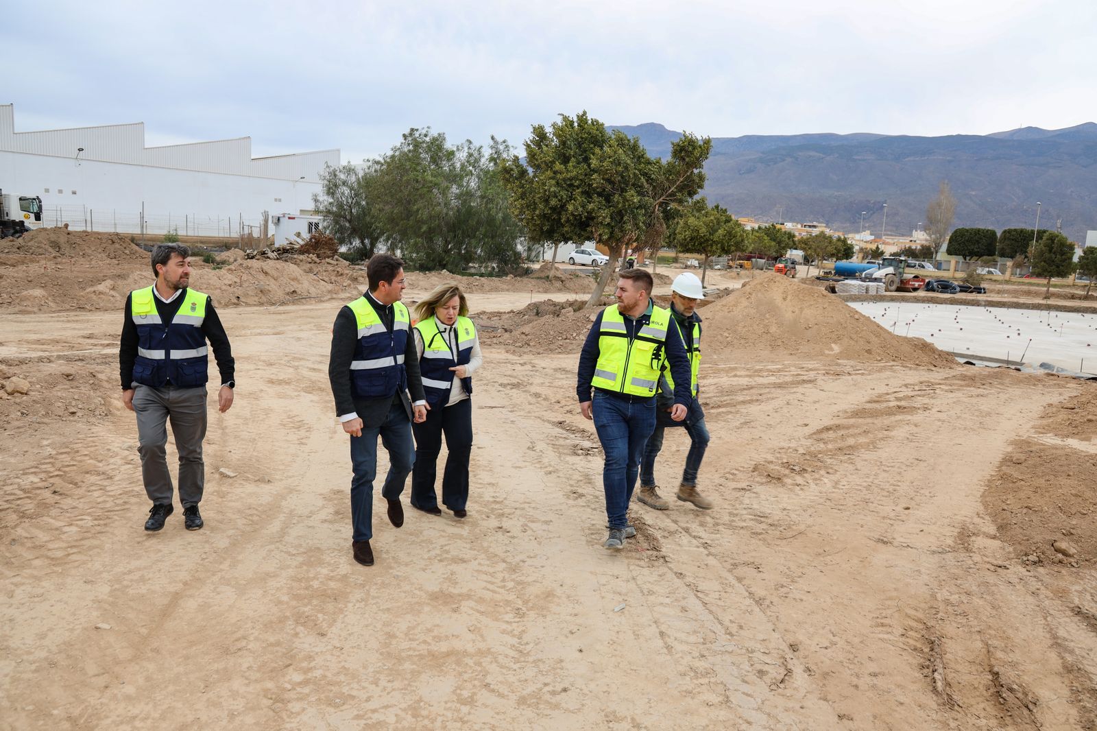 Visita del alcalde a las obras en marcha.