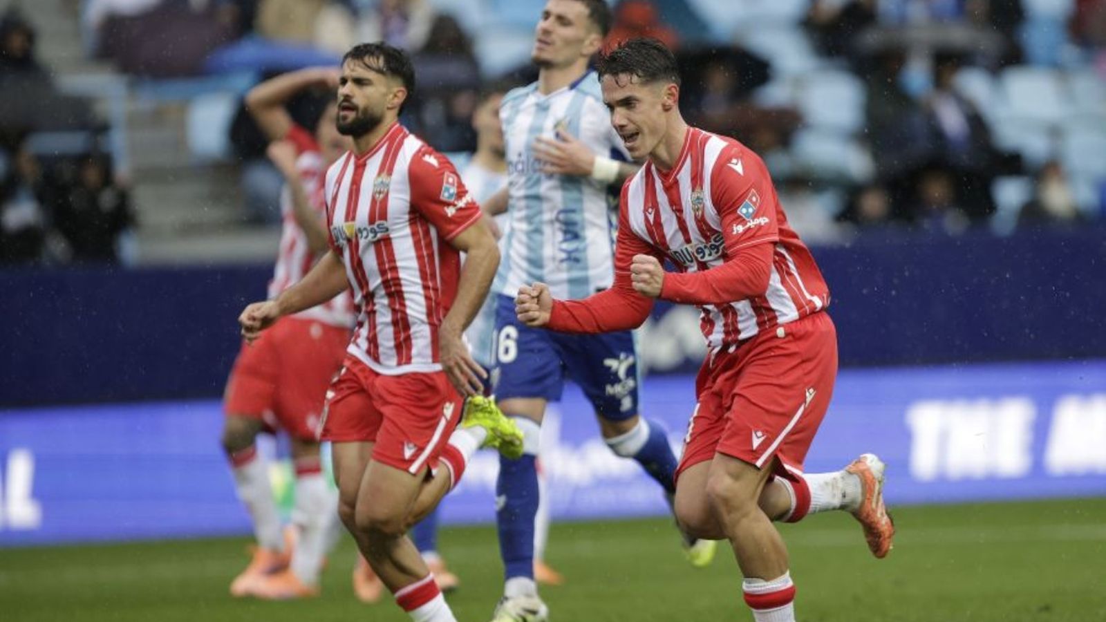 El madrileño aprieta los puños tras transformar la pena máxima en el encuentro contra los malagueños.