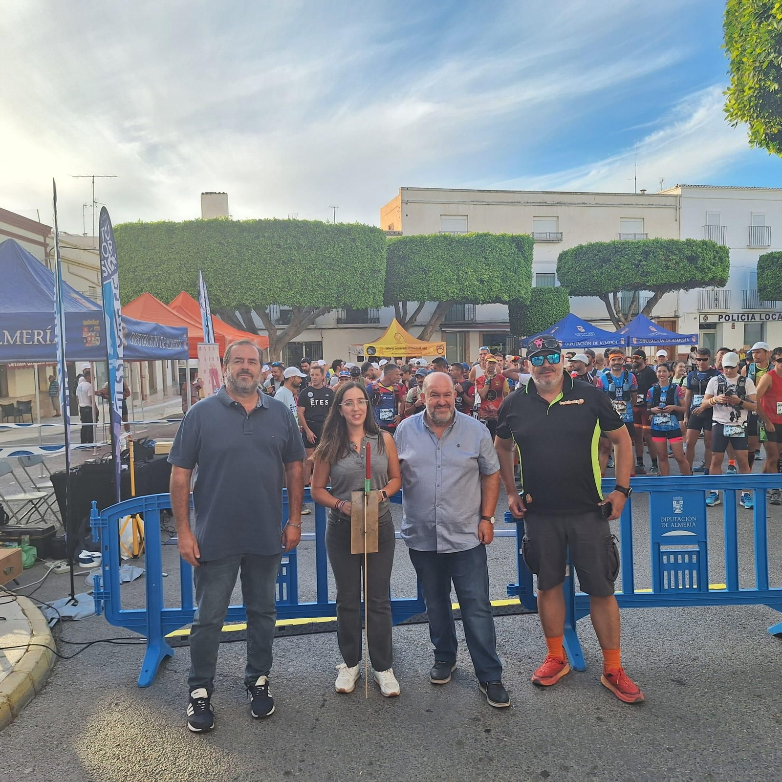 Chupinazo para arrancar la prueba deportiva.