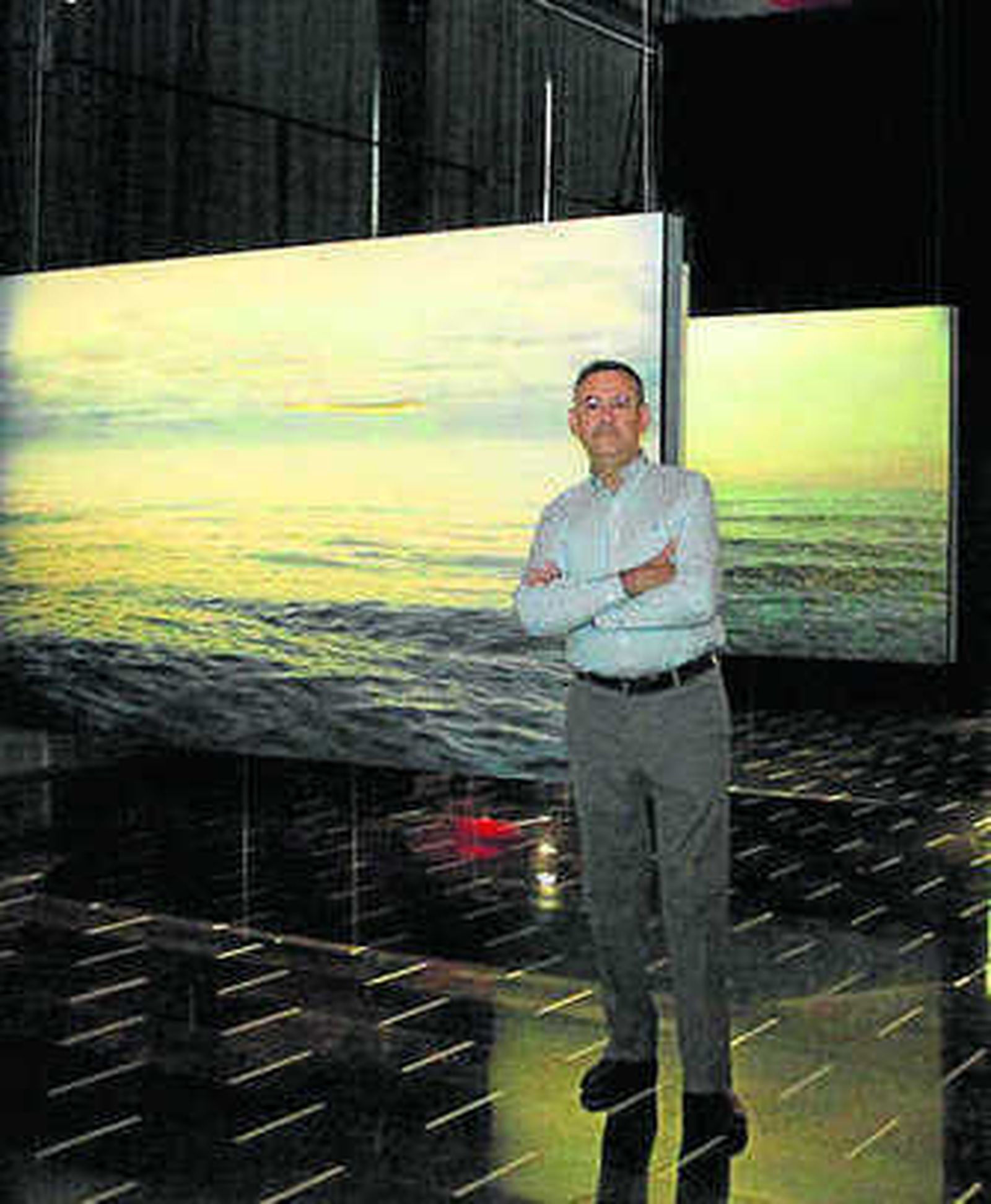 Santa, en la exhibición.