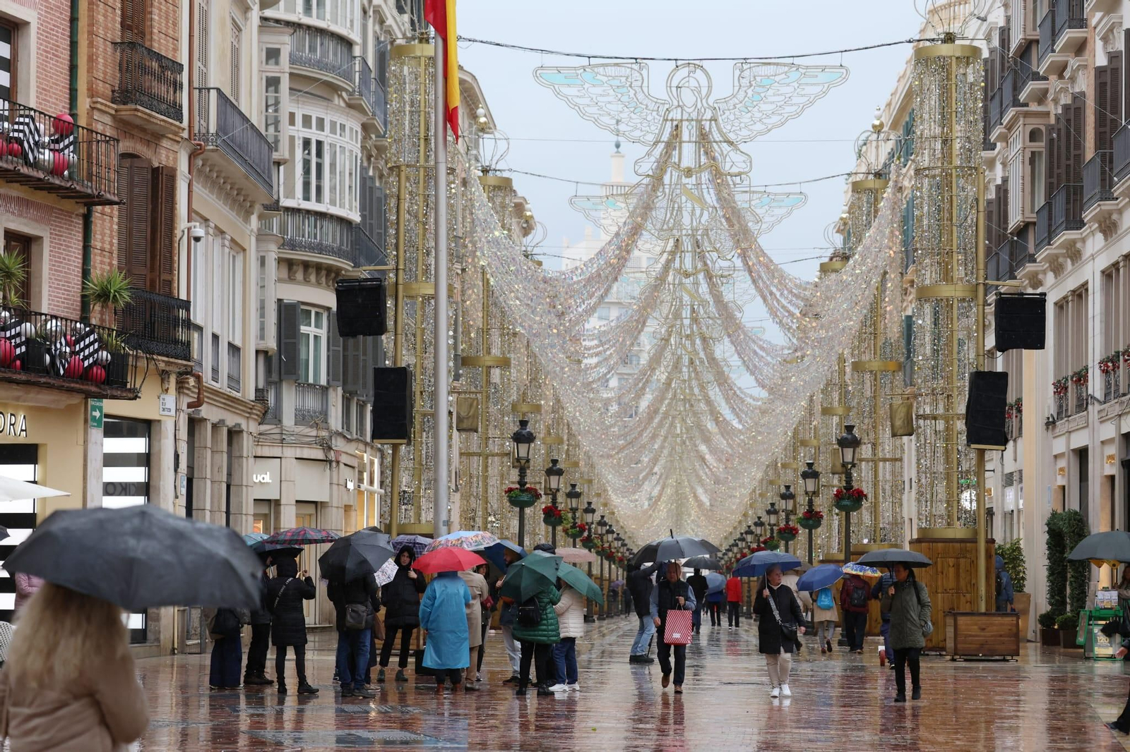 Lluvias y tormentas en Málaga en la jornada de aviso naranja, en imágenes