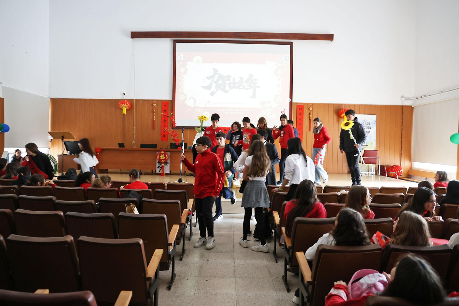 Imágenes de la celebración del Año Nuevo Chino de los alumnos del IES Diego de Guzmán y Quesada (el antiguo Femenino)