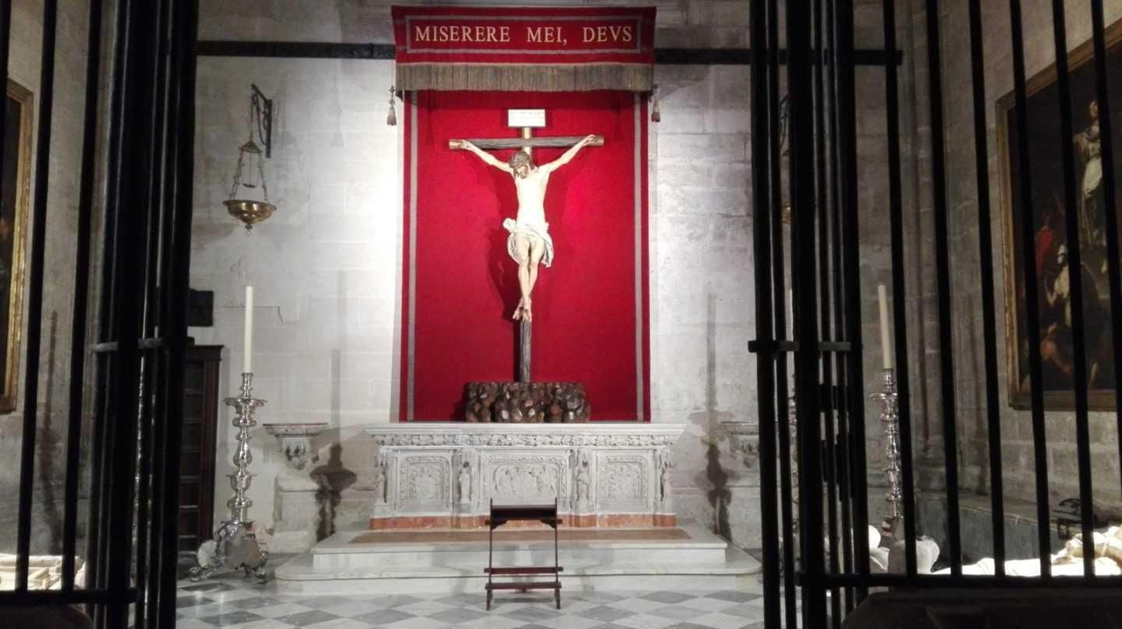 El Cristo de la Clemencia en la Capilla de San Andrés de la Catedral de Sevilla.