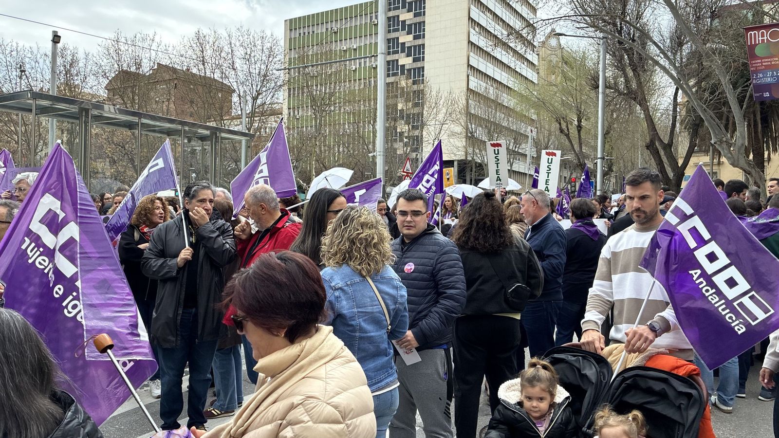 Manifestación del Día de la Mujer en Jaén.