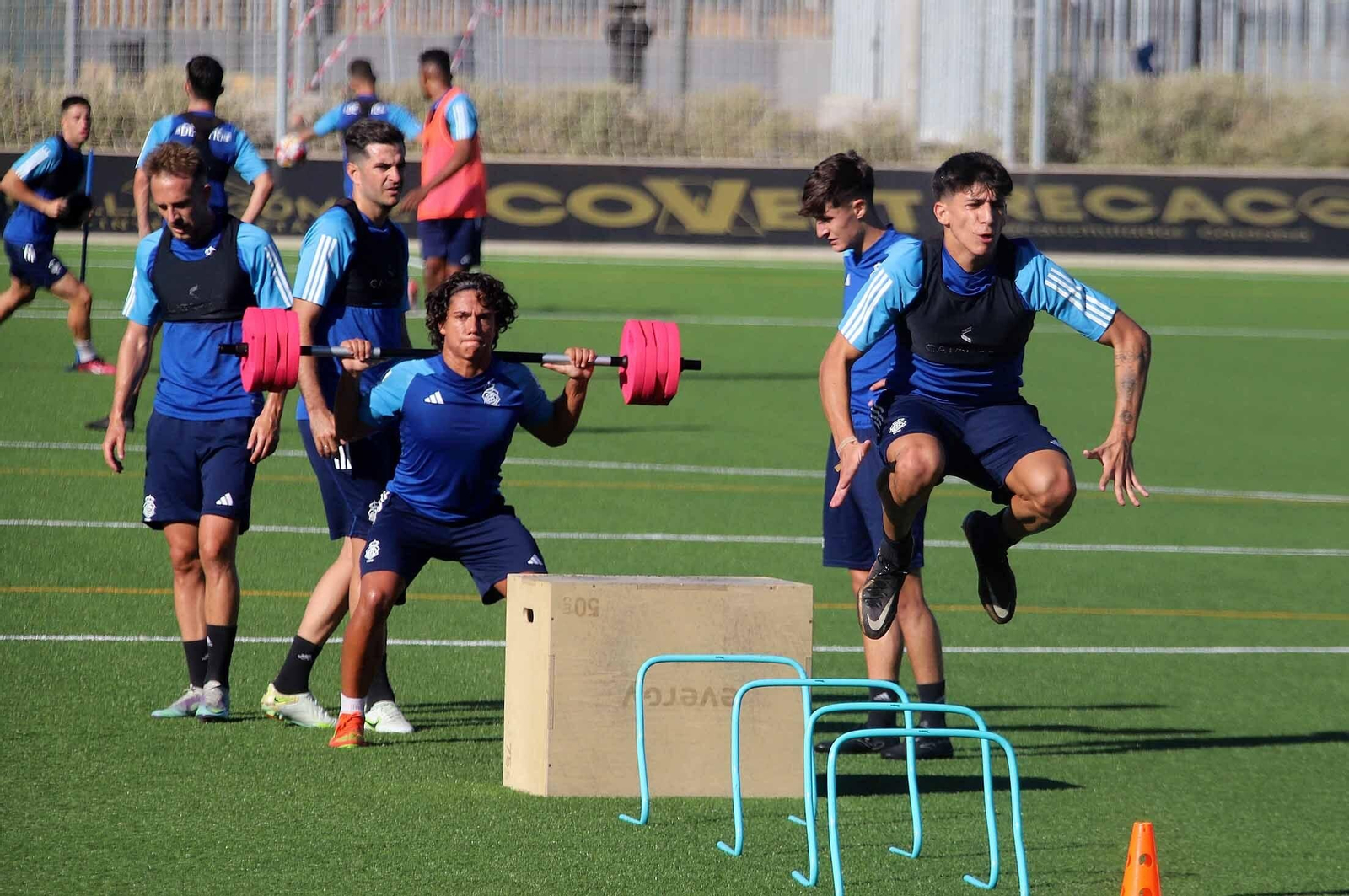 Imágenes del entrenamiento del Recre