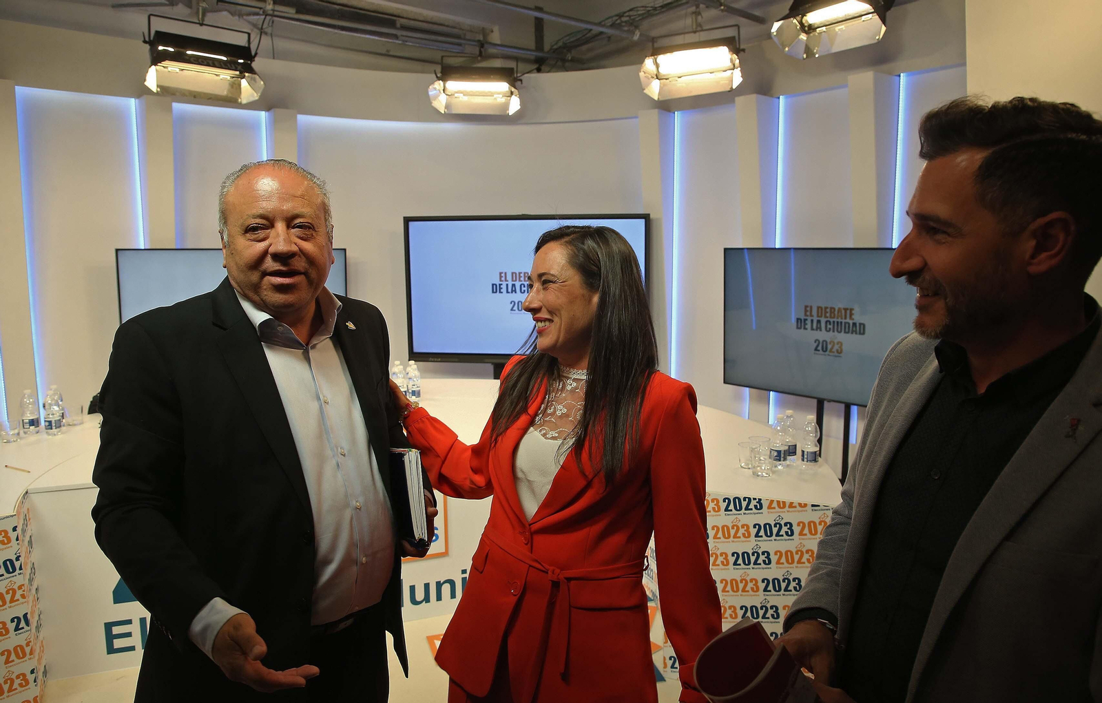 Fotos del debate electoral en Onda Algeciras Televisión