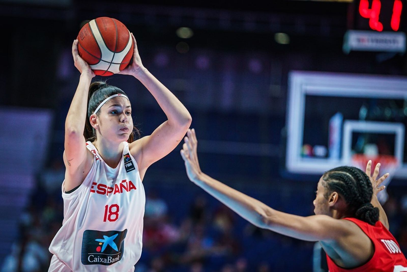 Elena Moreno, en acción.