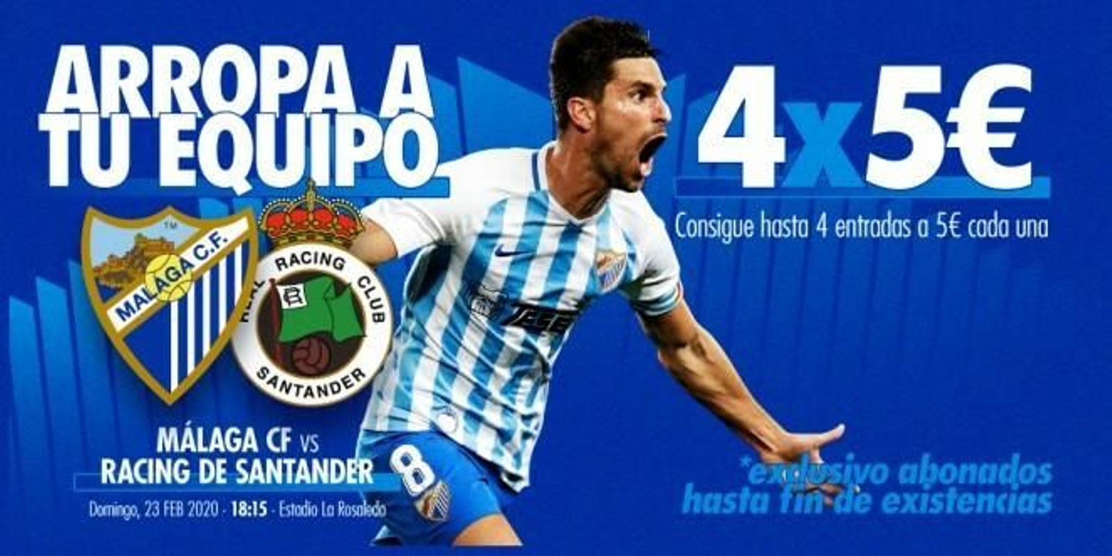 El Málaga lanza una campaña para llenar La Rosaleda contra el Racing
