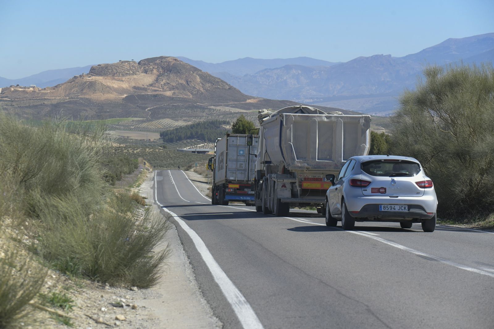 Carretera entre La Malahá y Escúzar