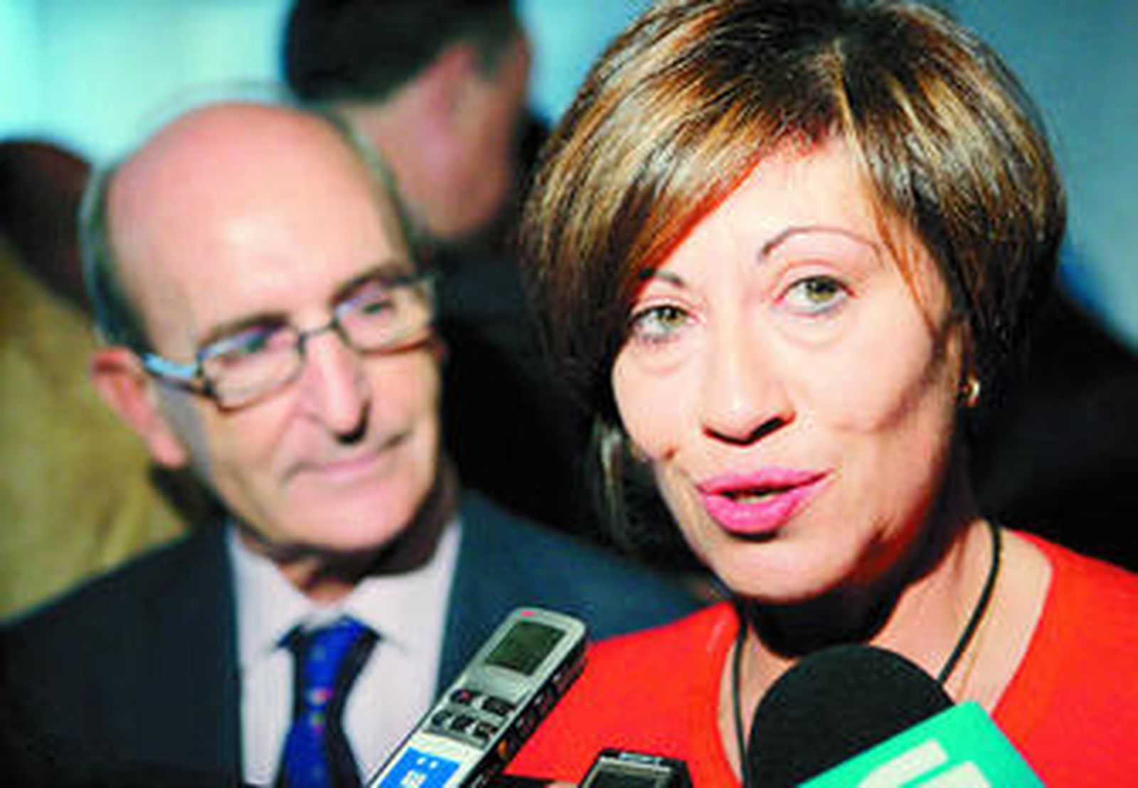 Elena Espinosa, ayer antes de participar en un coloquio en Santiago.