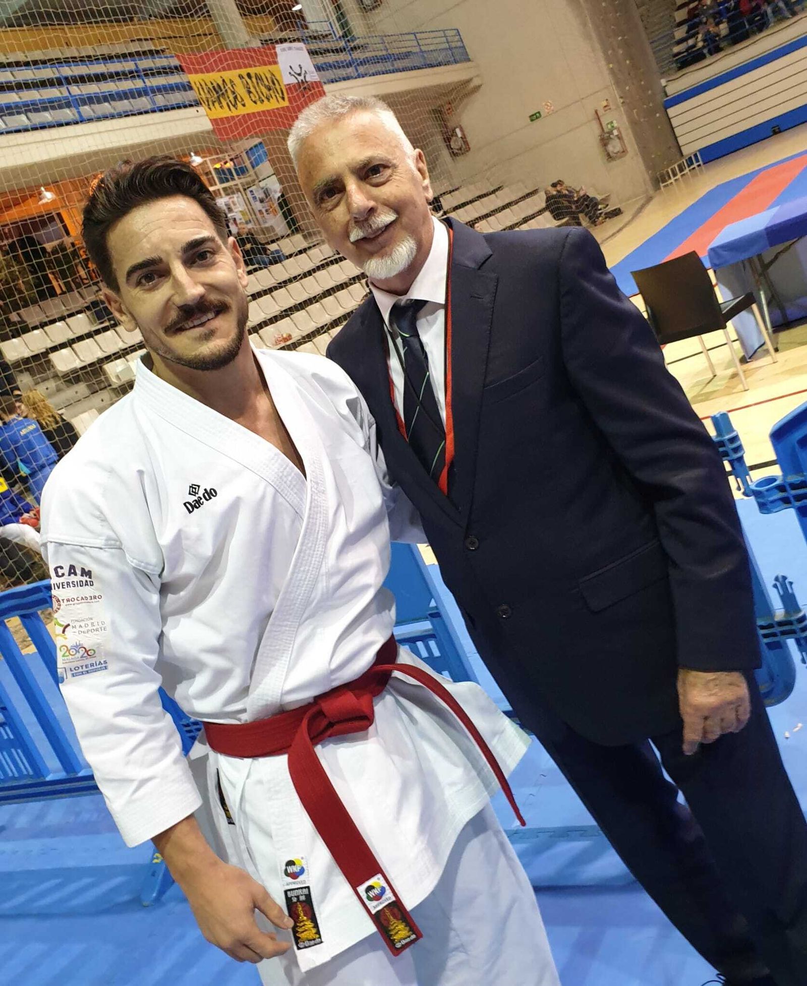 Damián Quintero, con Lorenzo Marín, su primer entrenador.