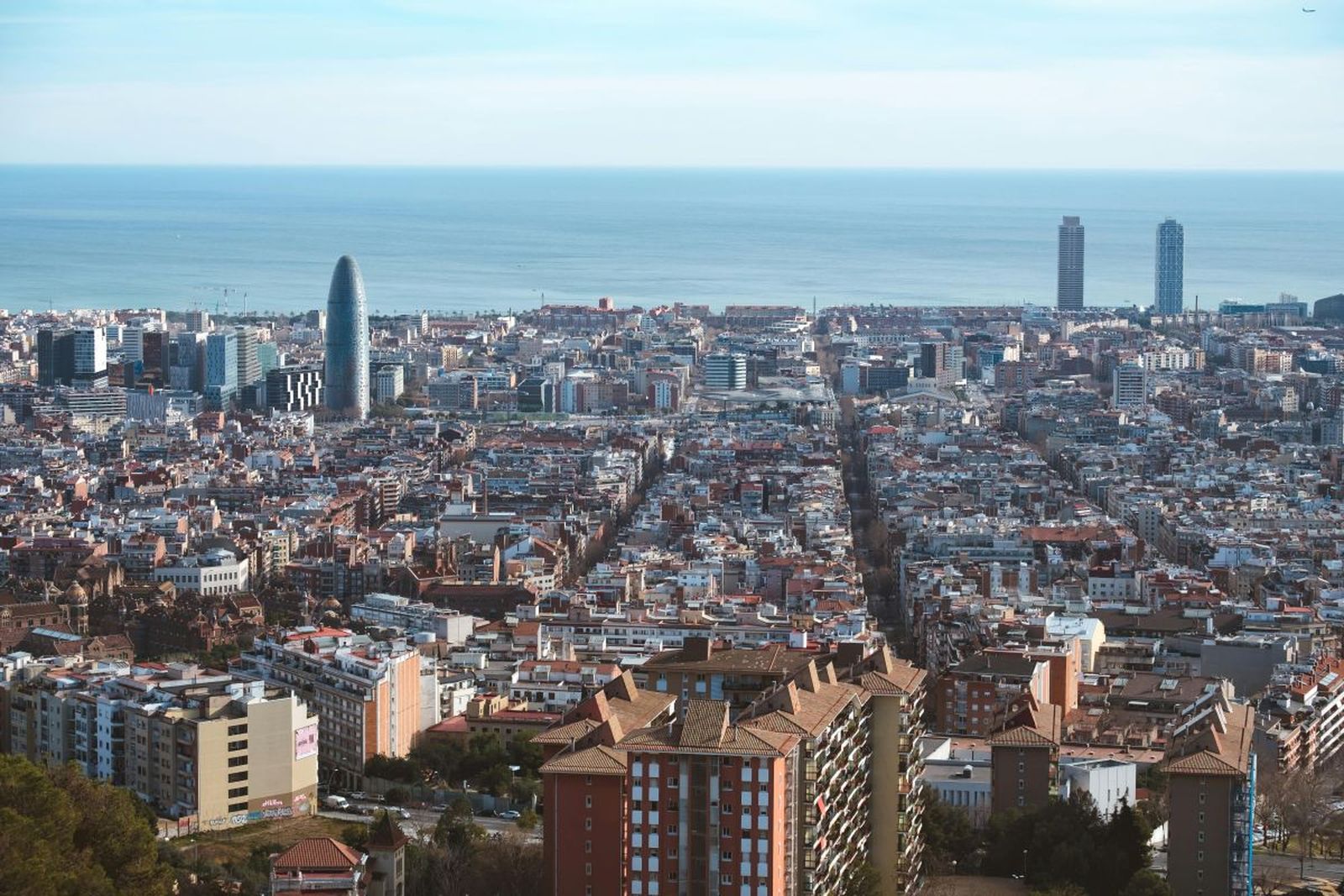 Vista aérea de Barcelona.