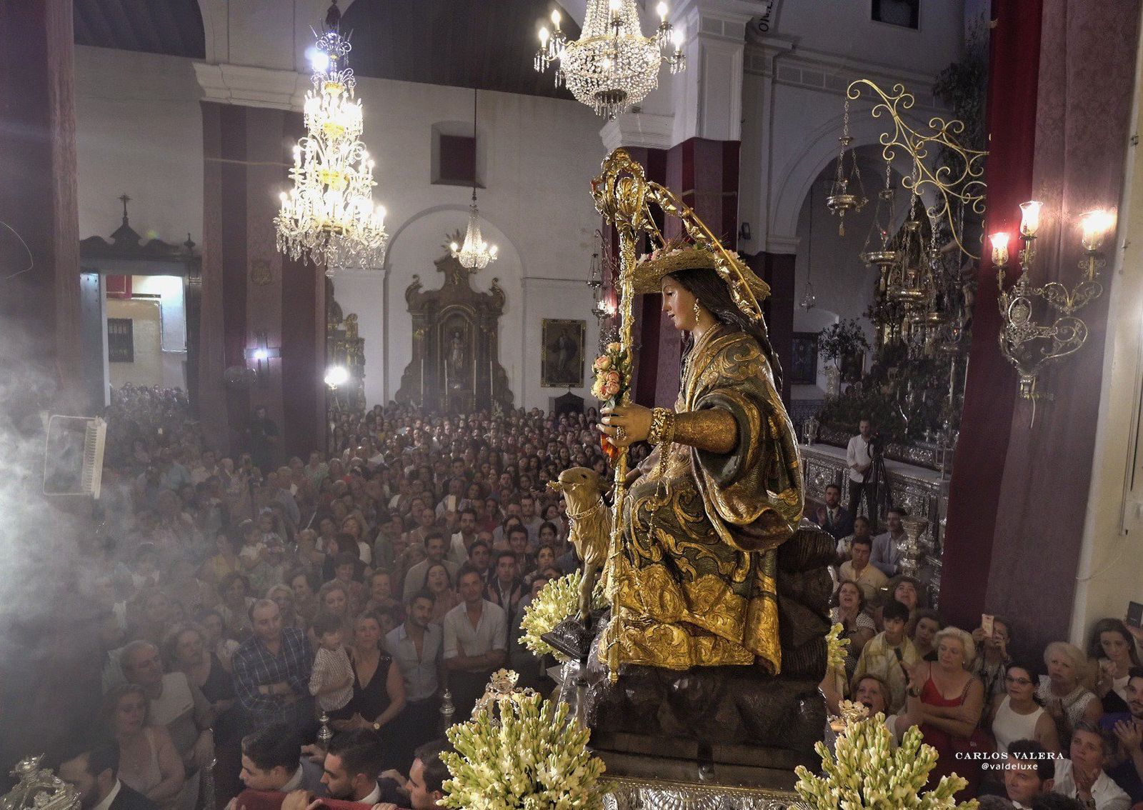 La Divina Pastora de Cantillana durante su solemne traslado