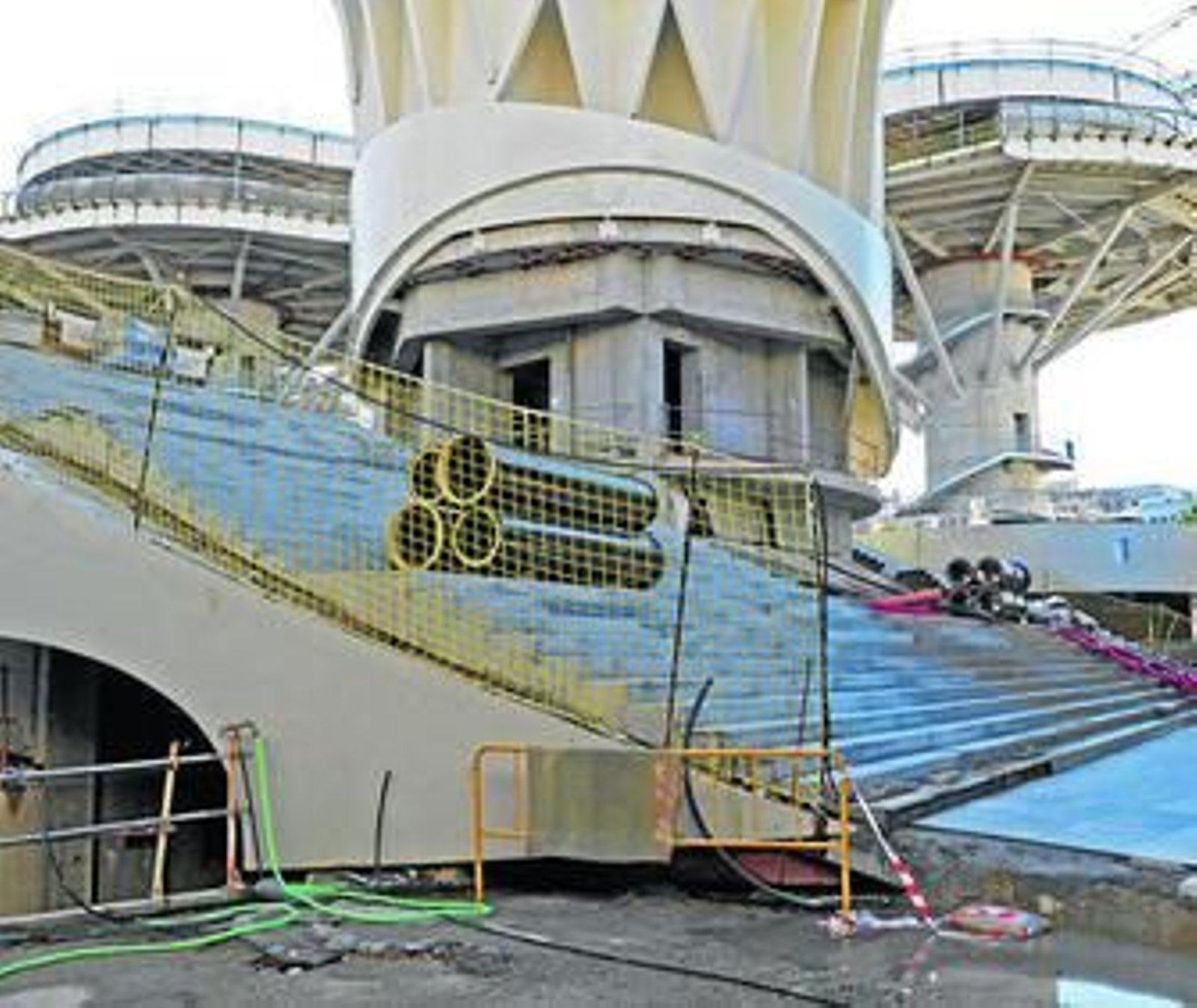 Los parasoles del proyecto de la Encarnación están pendientes de la estructura de madera.