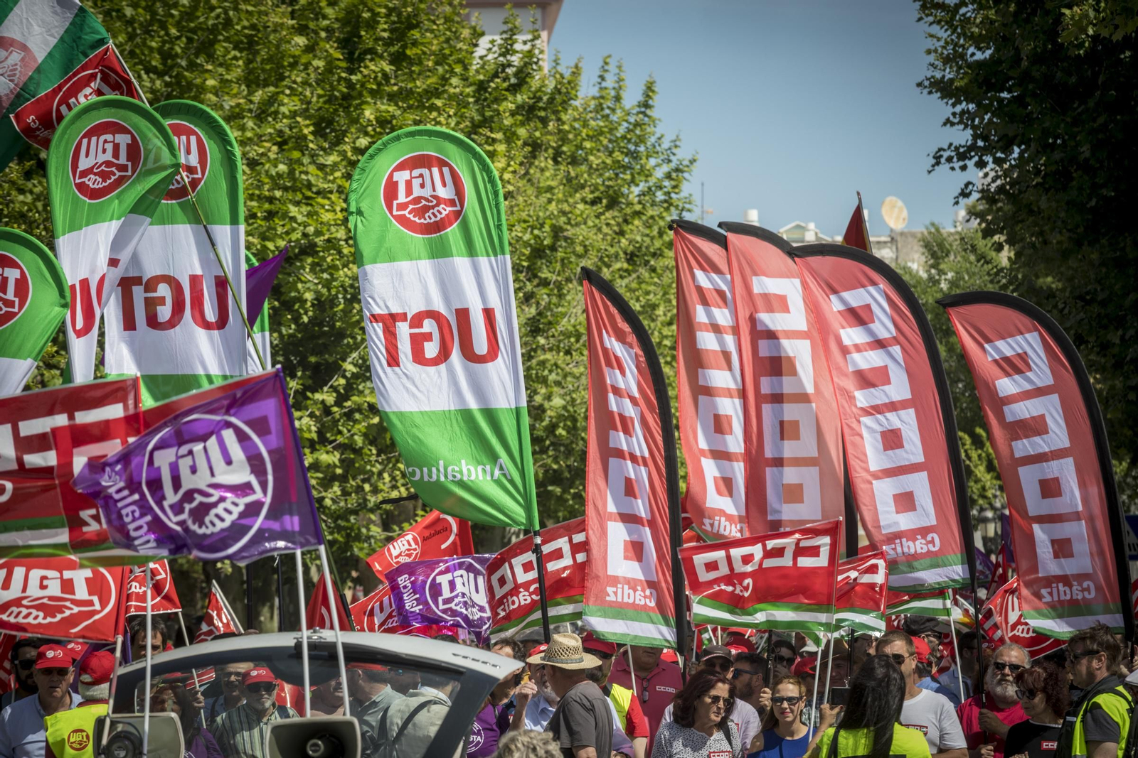 Manifestación de UGT y CCOO