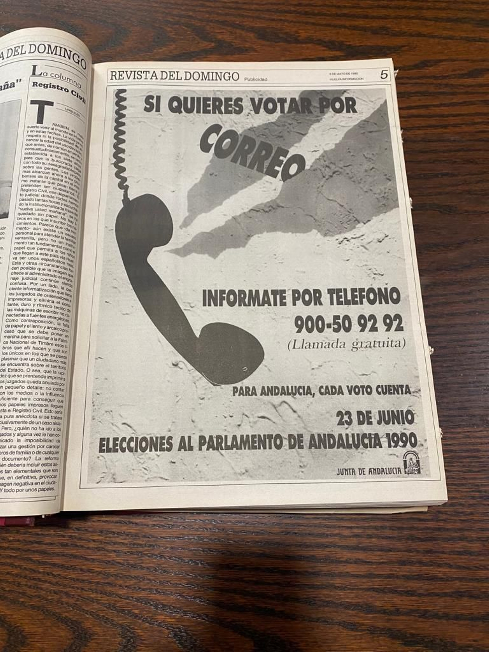 Votar por correo en 1990