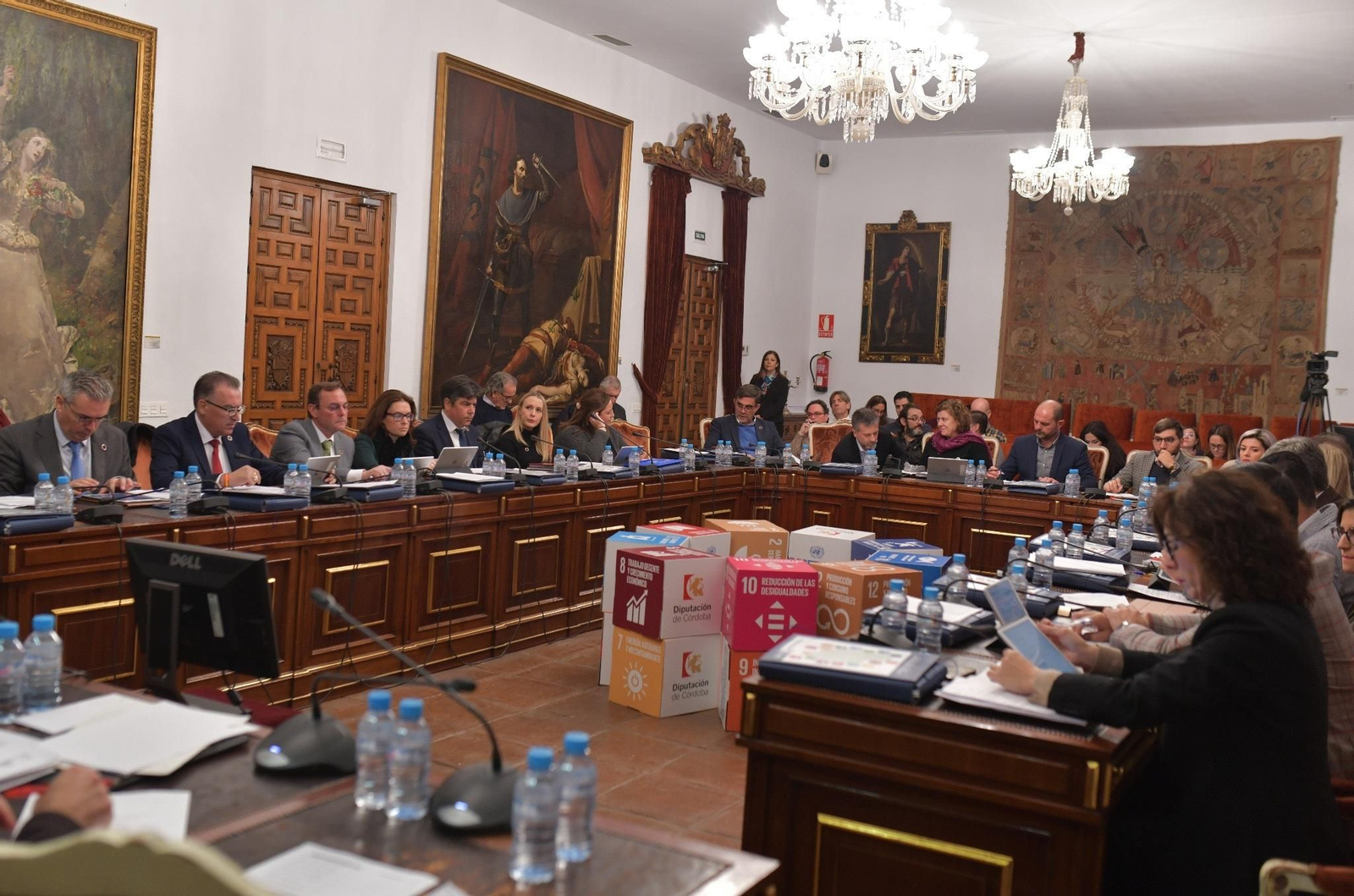 Un momento de la sesión plenaria celebrada en la Diputación.