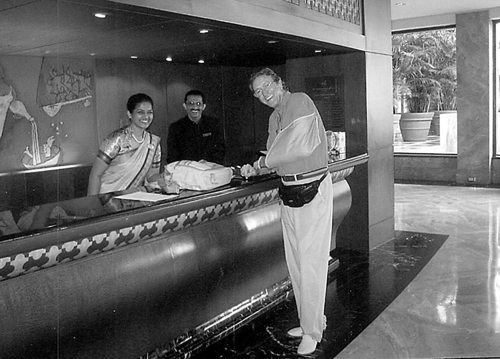 Valencia en la recepción del hotel Taj Mahal. Año 2008.