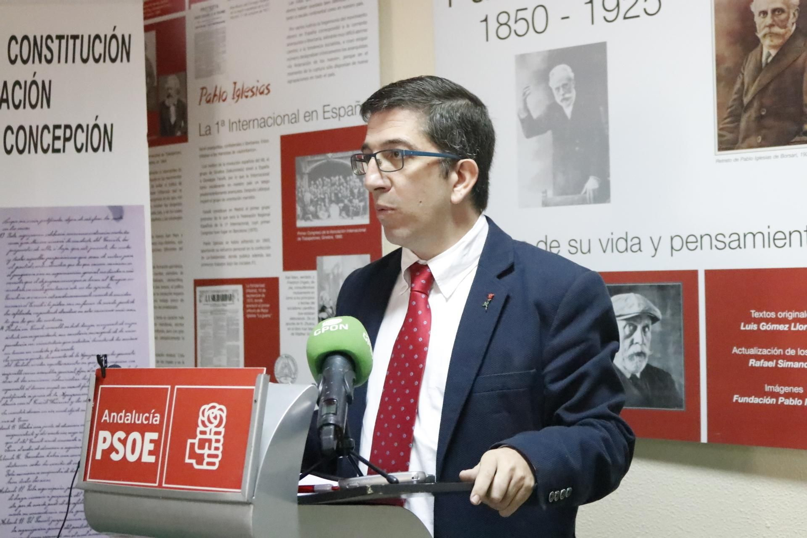 Juan Chacón, durante una rueda de prensa