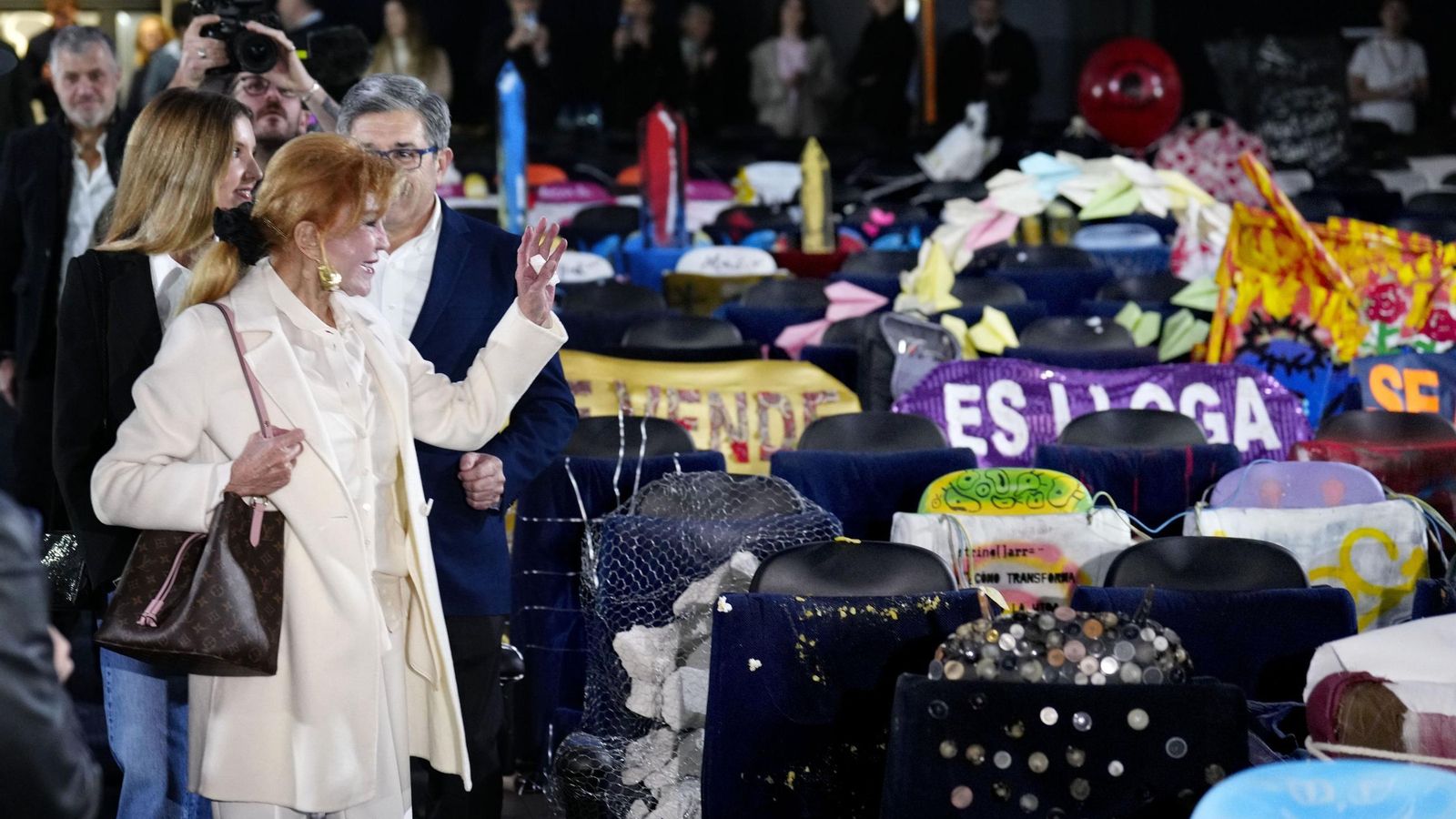 Carmen Thyssen al entrar en el antiguo Cine Comedia, donde irá su futuro museo