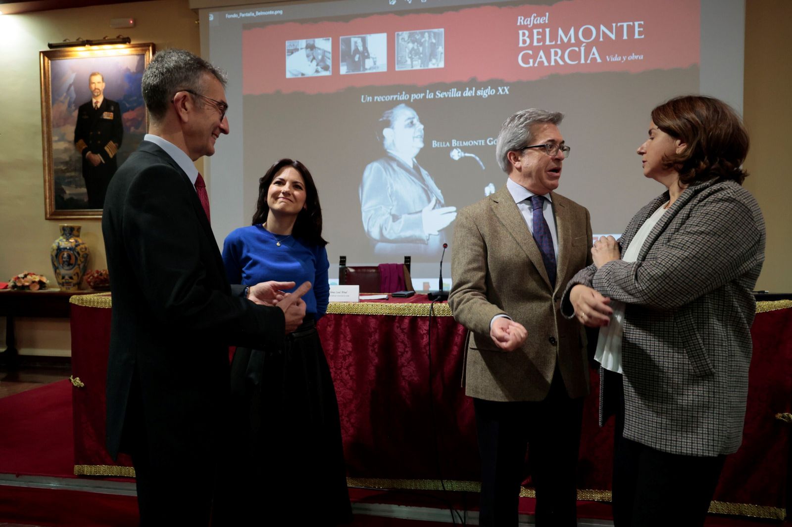 De izquierda a derecha, Manuel Barrios, Bella Belmonte, Ildefonso Vergara y Elena Leal.