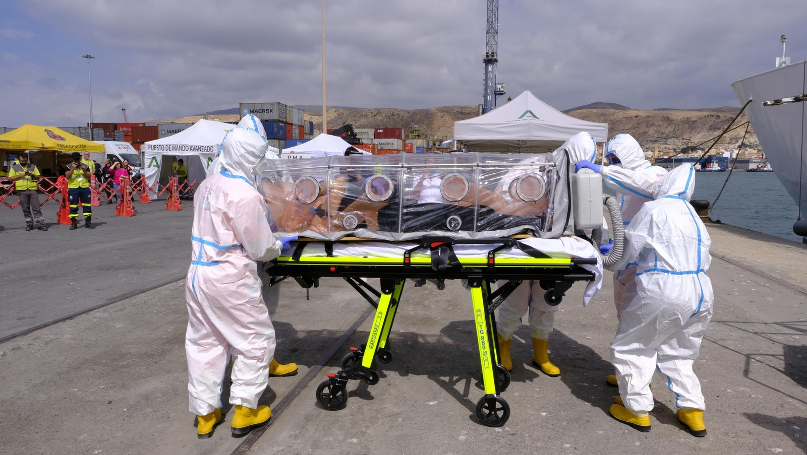 Ejercicio Marsec25 simulacro, en el Puerto de Almería, en imágenes