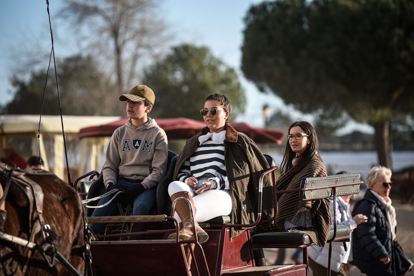 Imágenes del ambiente en la Aldea de El Rocío el domingo 26 de febrero