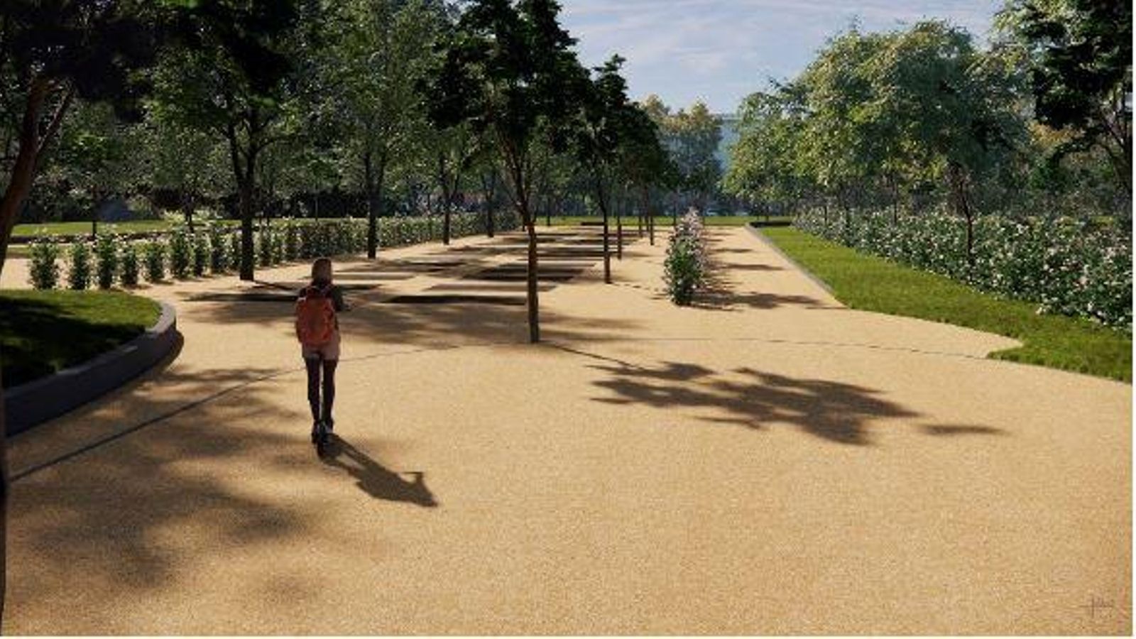 Recreación de la nueva zona que ganará el parque Guadaíra.