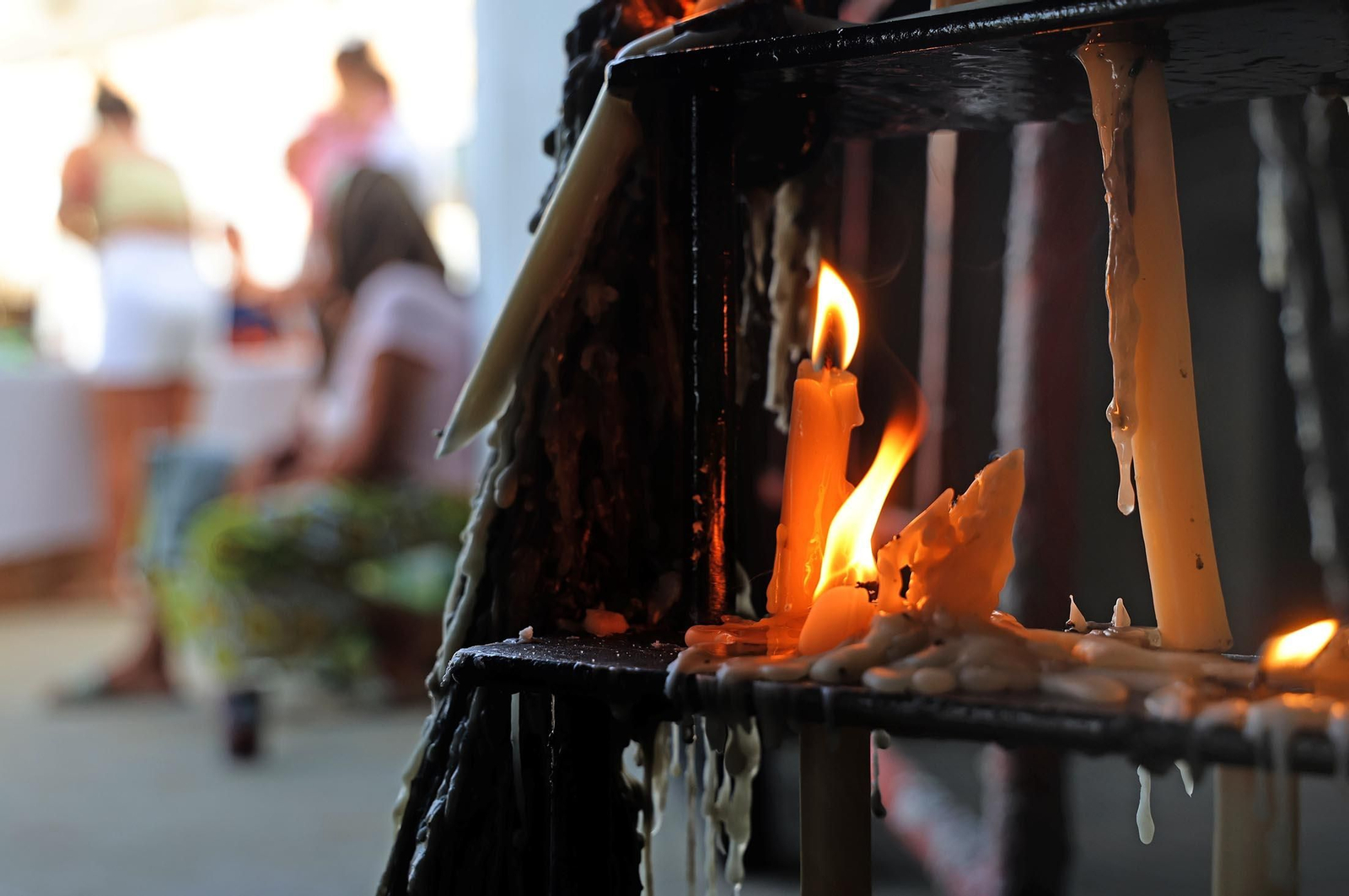 Imágenes del ambiente en el Rocío Chico en la mañana del sábado