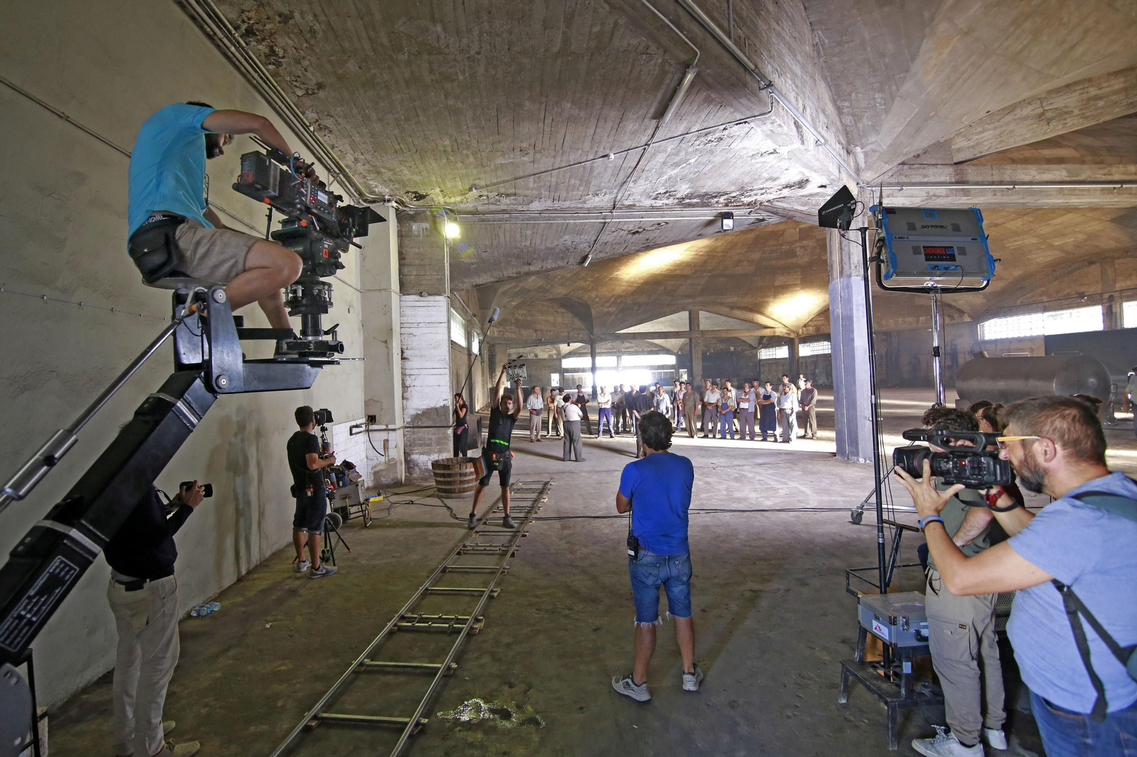 Imágenes del rodaje de la película 'El verano que vivímos' en González Byass