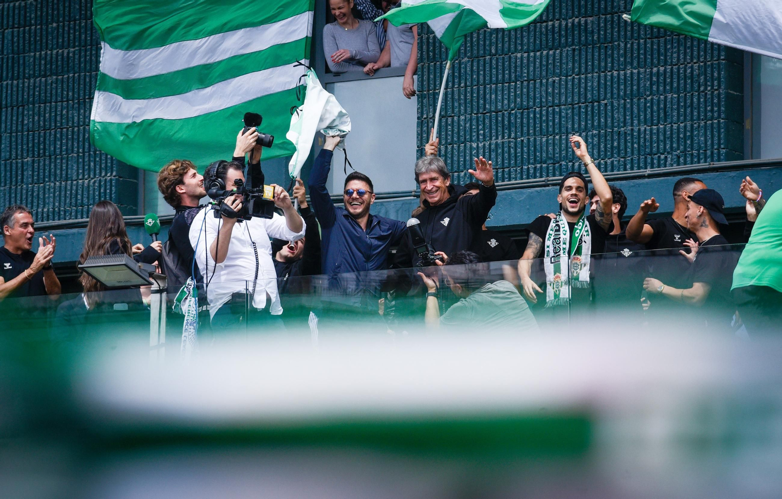 La celebración del Betis en el Villamarín