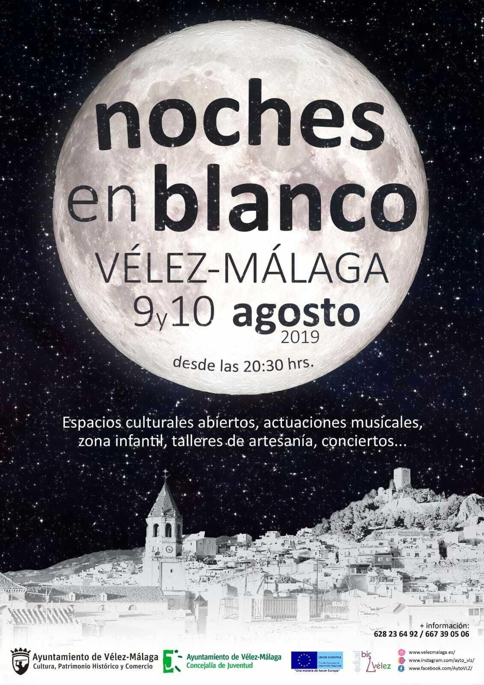 Cartel de las Noches en Blanco de Vélez-Málaga.