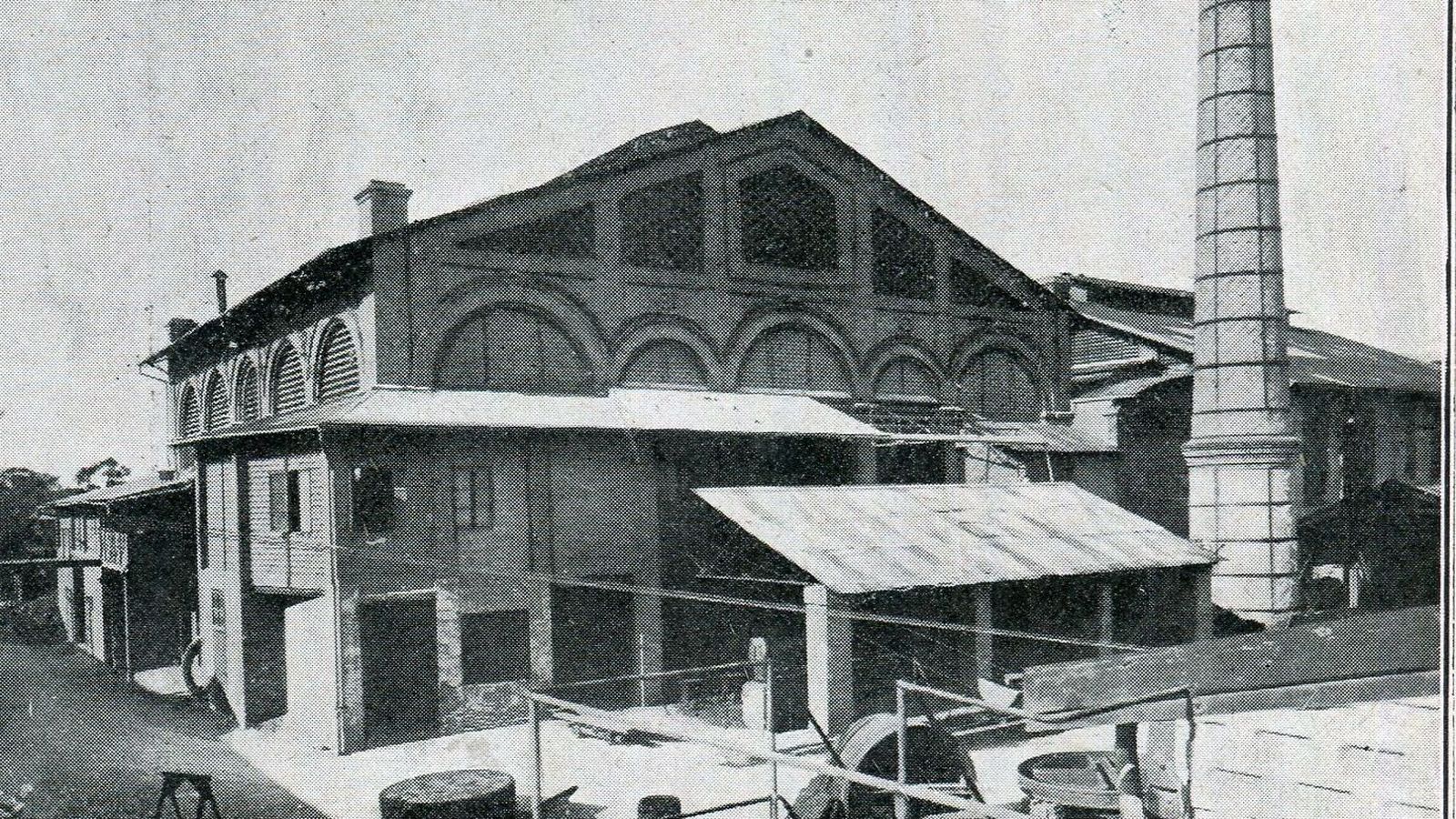 Vista de la fábrica de botellas de Jerez, años 10 del siglo XX.