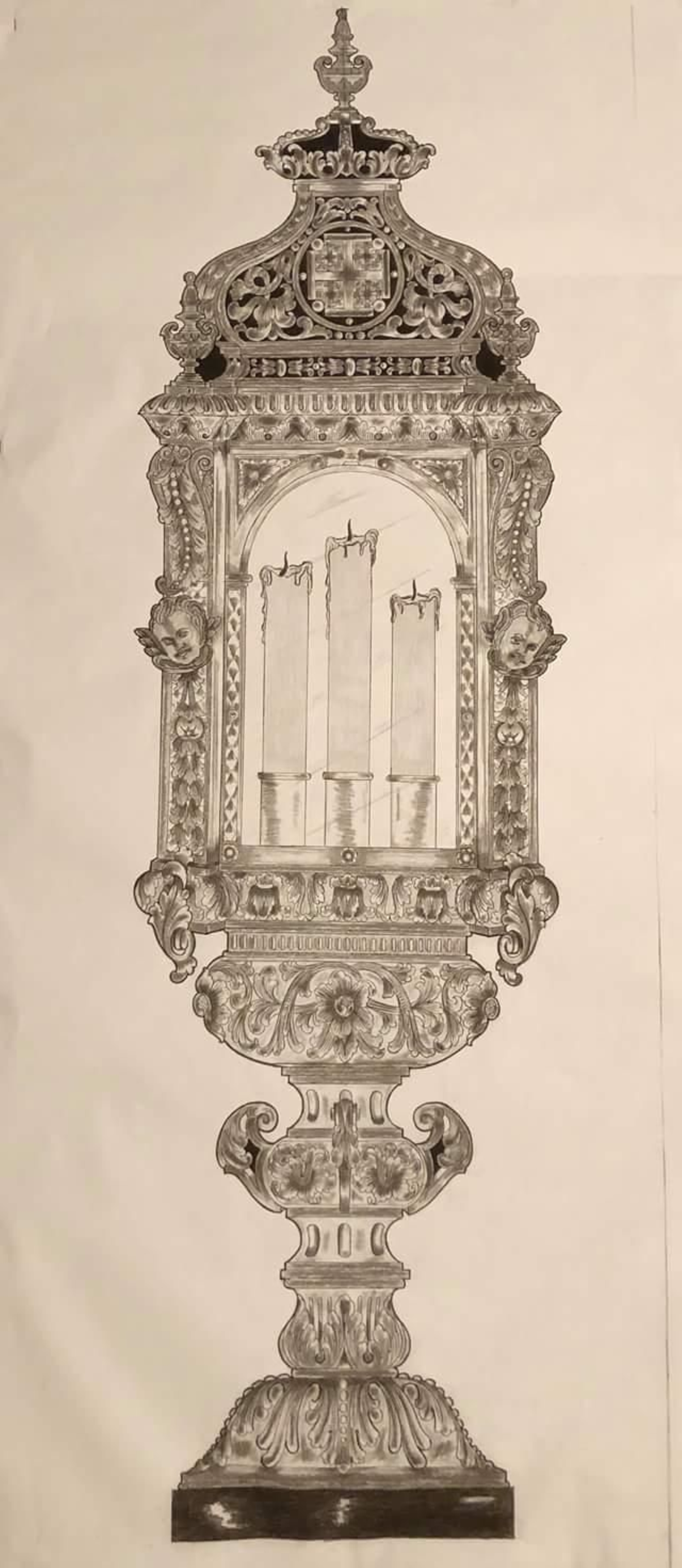 Boceto de un farol de García Falla.