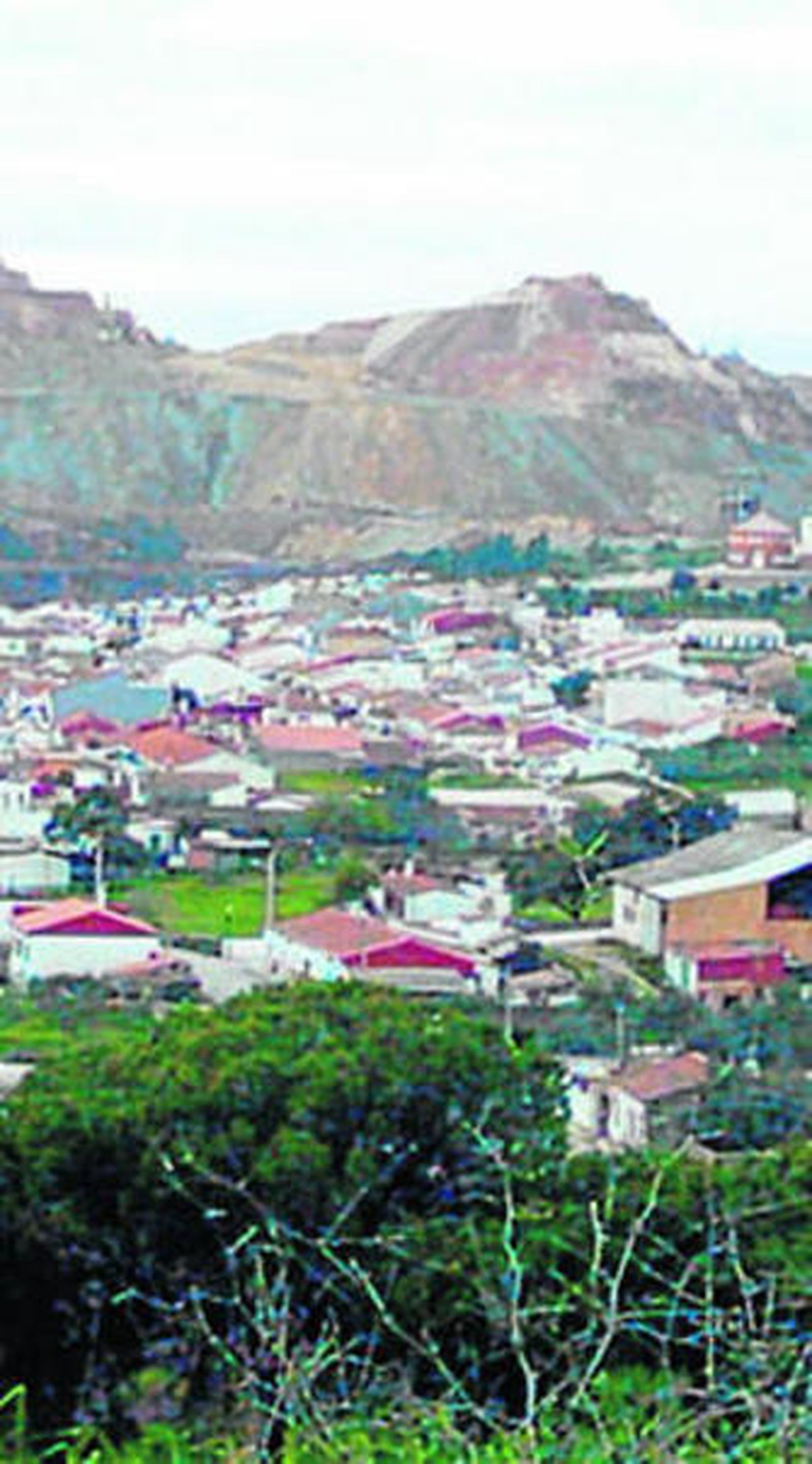 Panorámica de la zona minera de Riotinto, ayer.