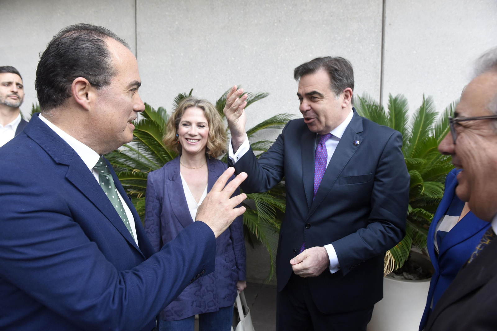 David Fernández, Ana Maestre, Margaritis Schinas y Juan Ignacio Zoido
