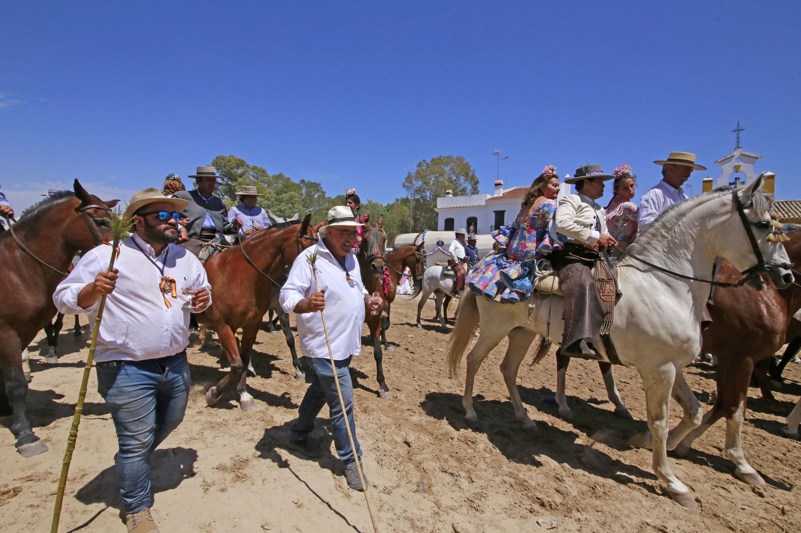 Imágenes del domingo de descanso en El Rocio
